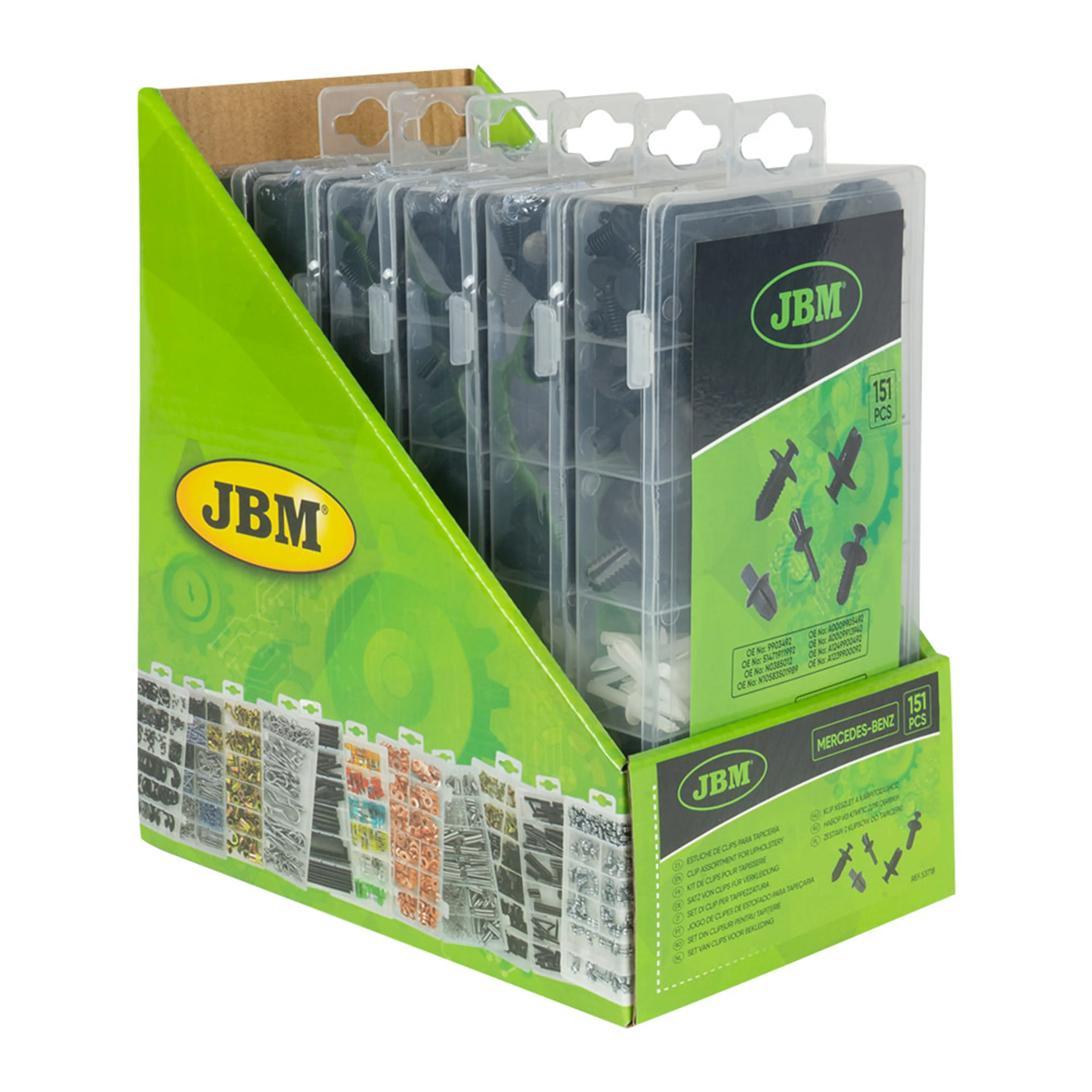 JBM ESTUCHE DE CLIPS MERCEDES-BENZ PARA TAPICERÍA 151PCS