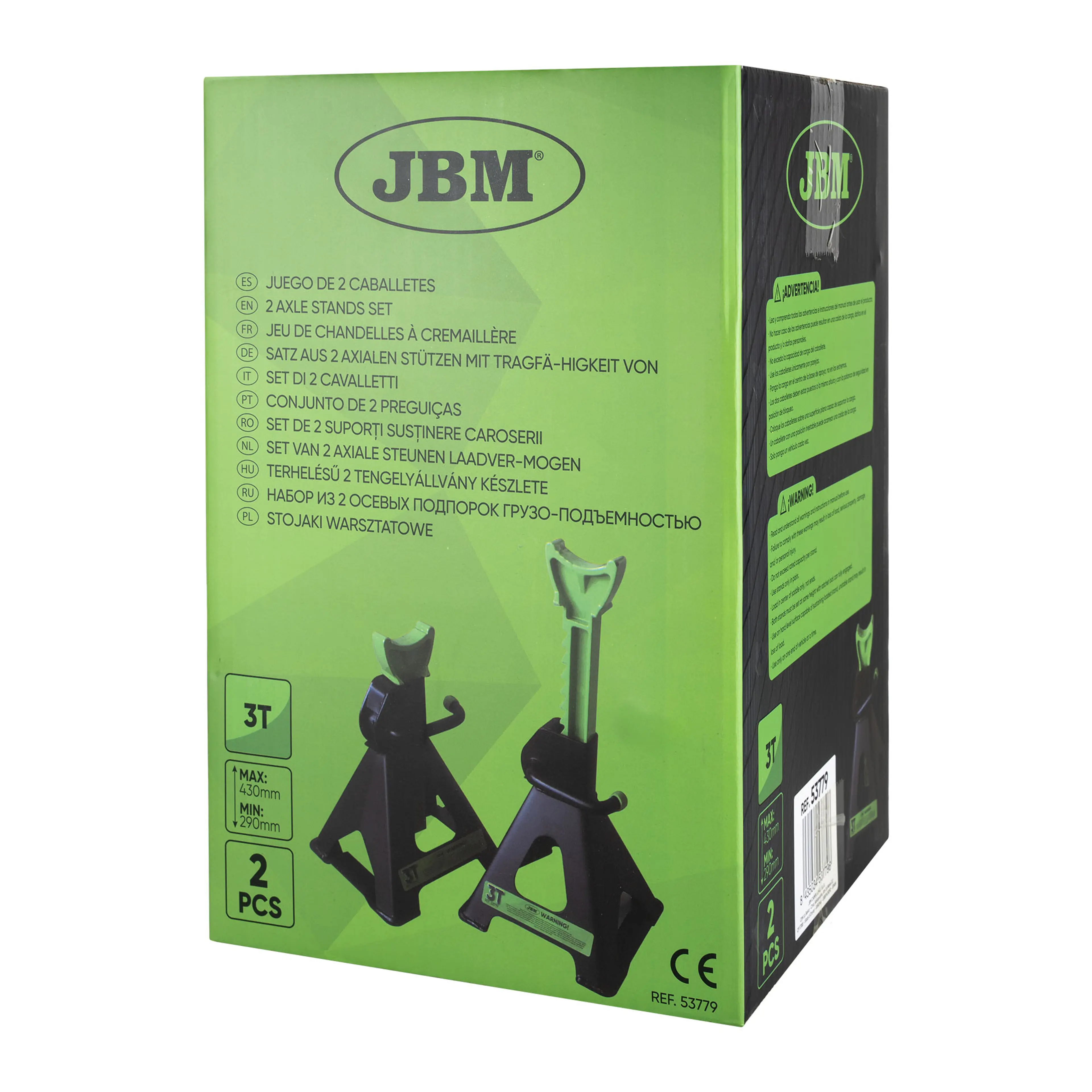 JBM JUEGO DE 2 CABALLETES 3 TON