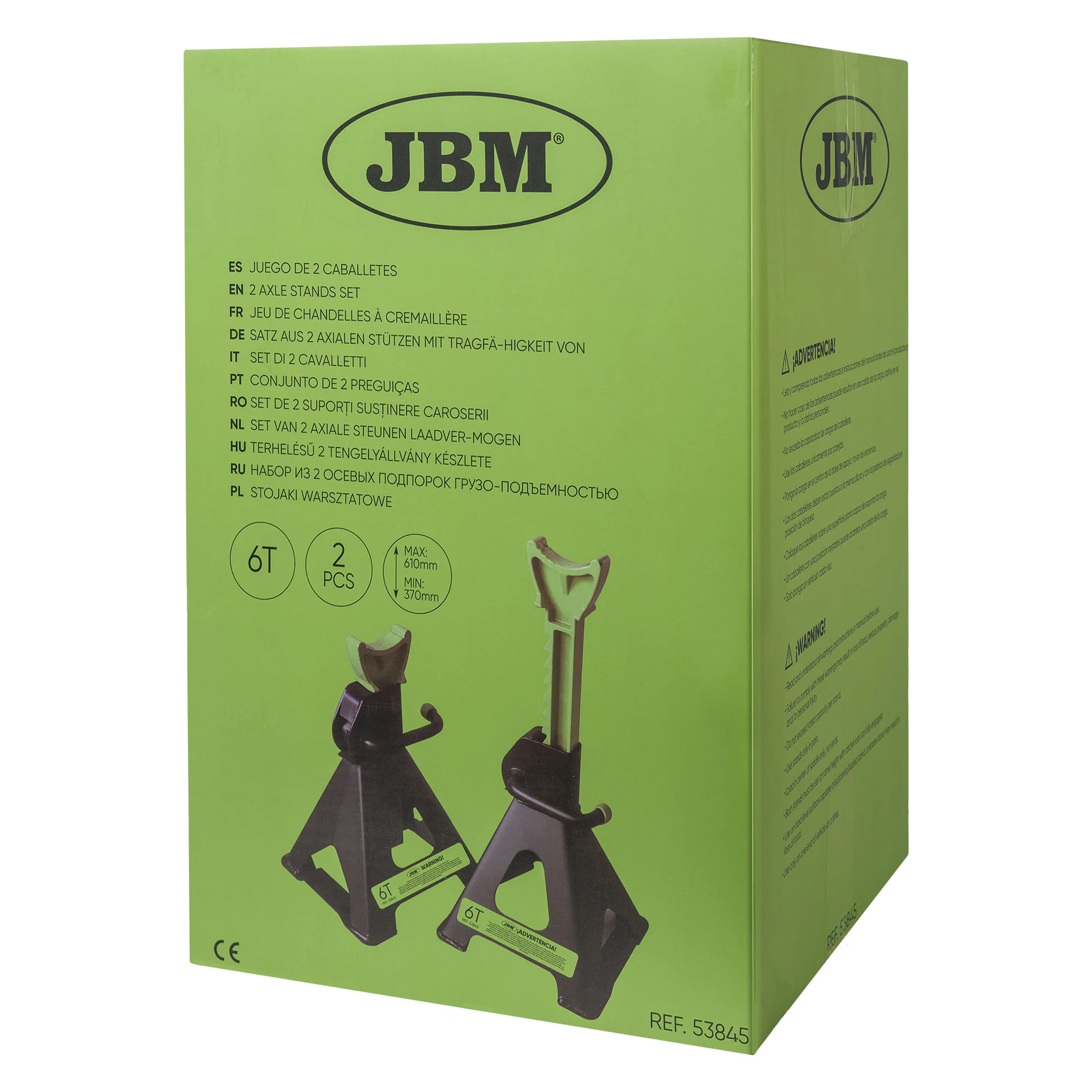 JBM JUEGO DE 2 CABALLETES 6 TON