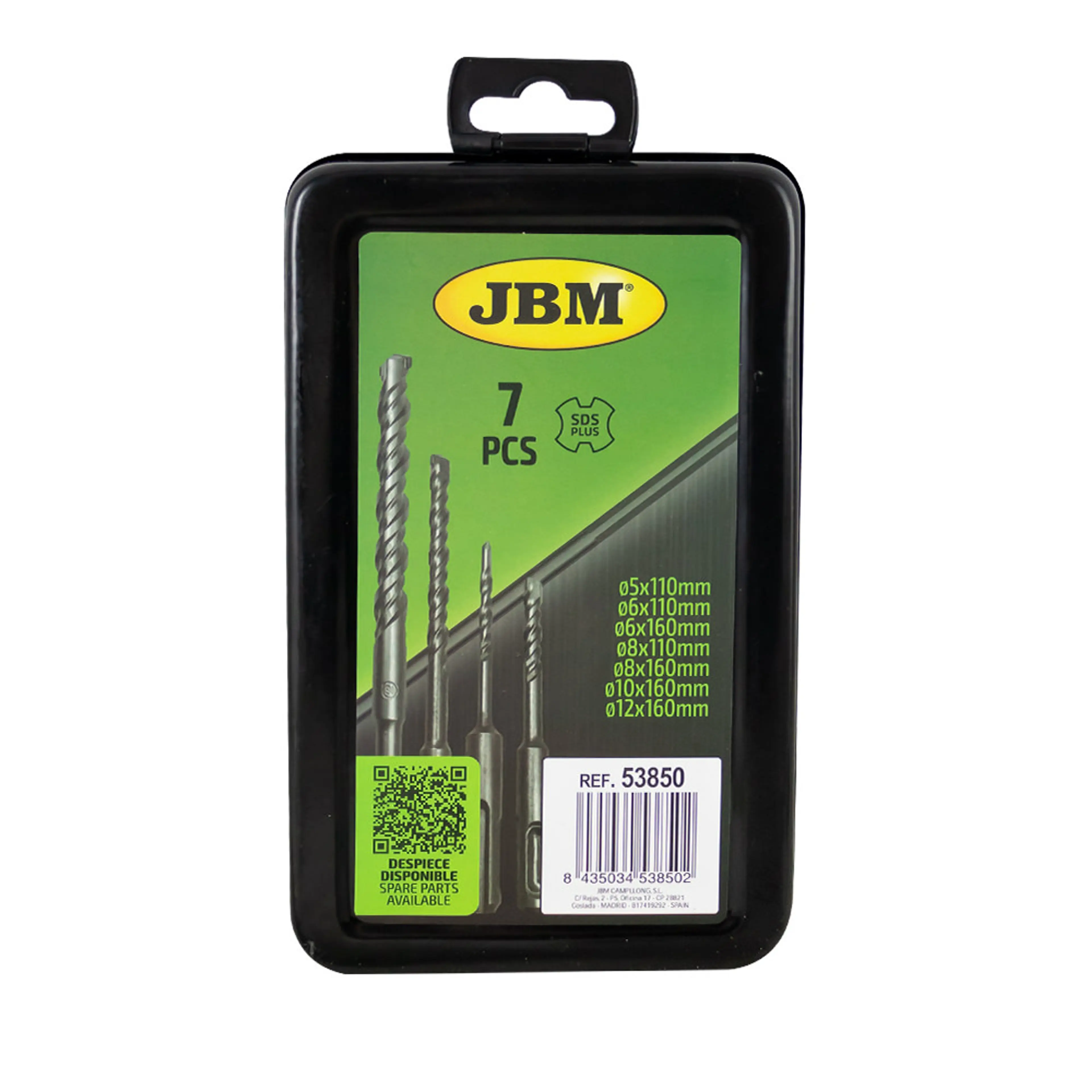 JBM ESTUCHE DE BROCAS SDS PLUS PARA TALADRO PERCUTOR