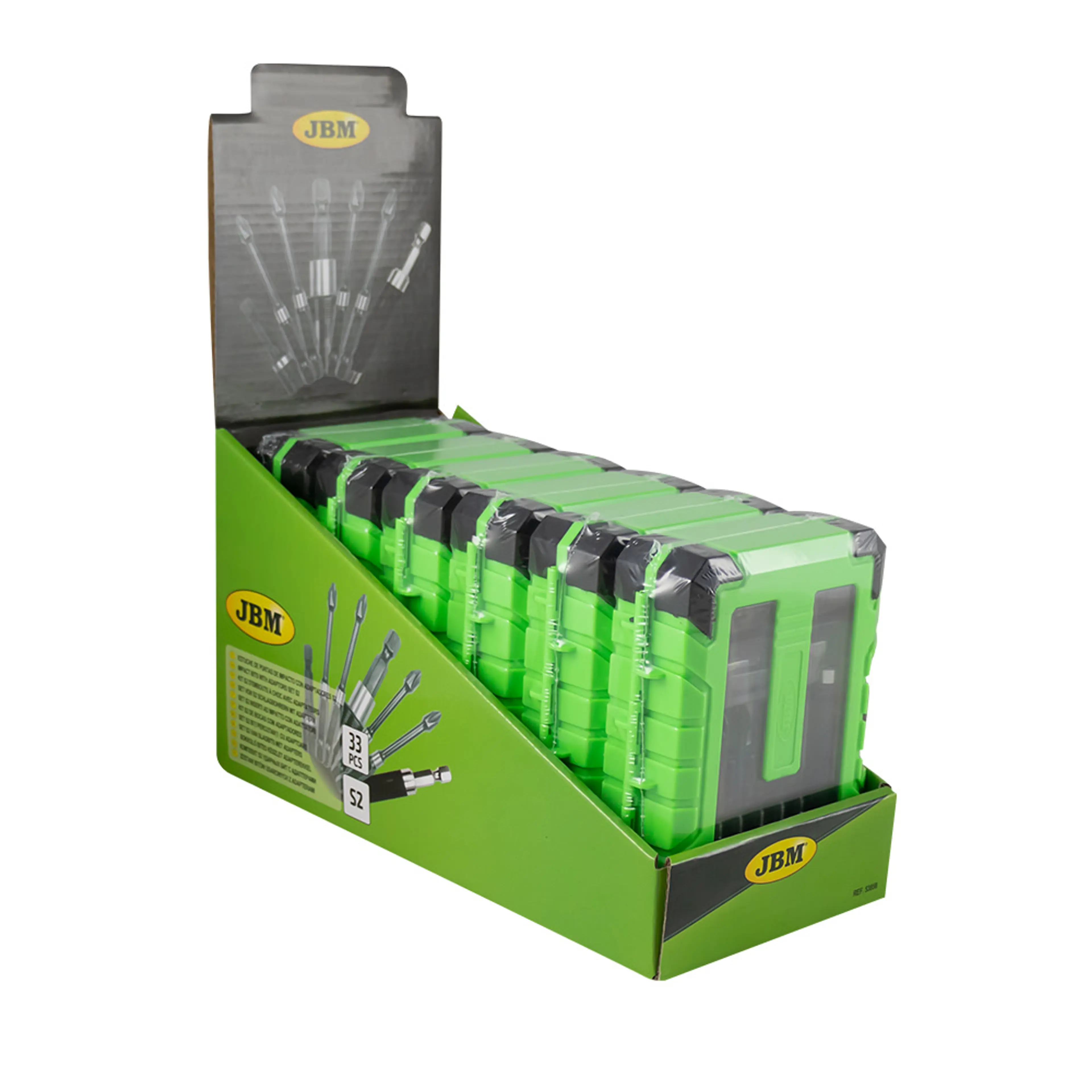 JBM ESTUCHE DE PUNTAS DE IMPACTO CON ADAPTADORES S2 - ACABADO NEGRO