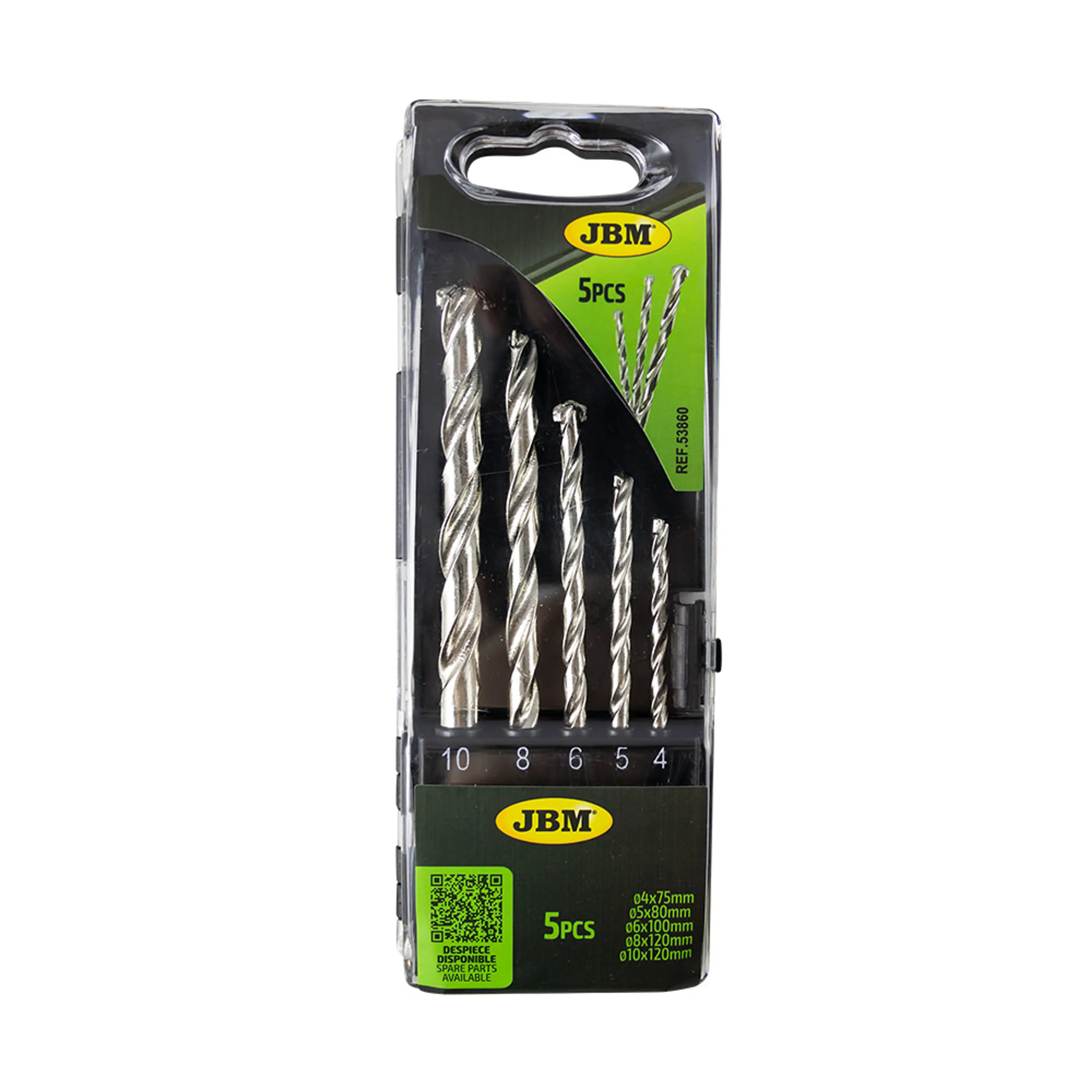 JBM ESTUCHE DE 5 BROCAS 4-10MM PARA ALBAÑILERÍA