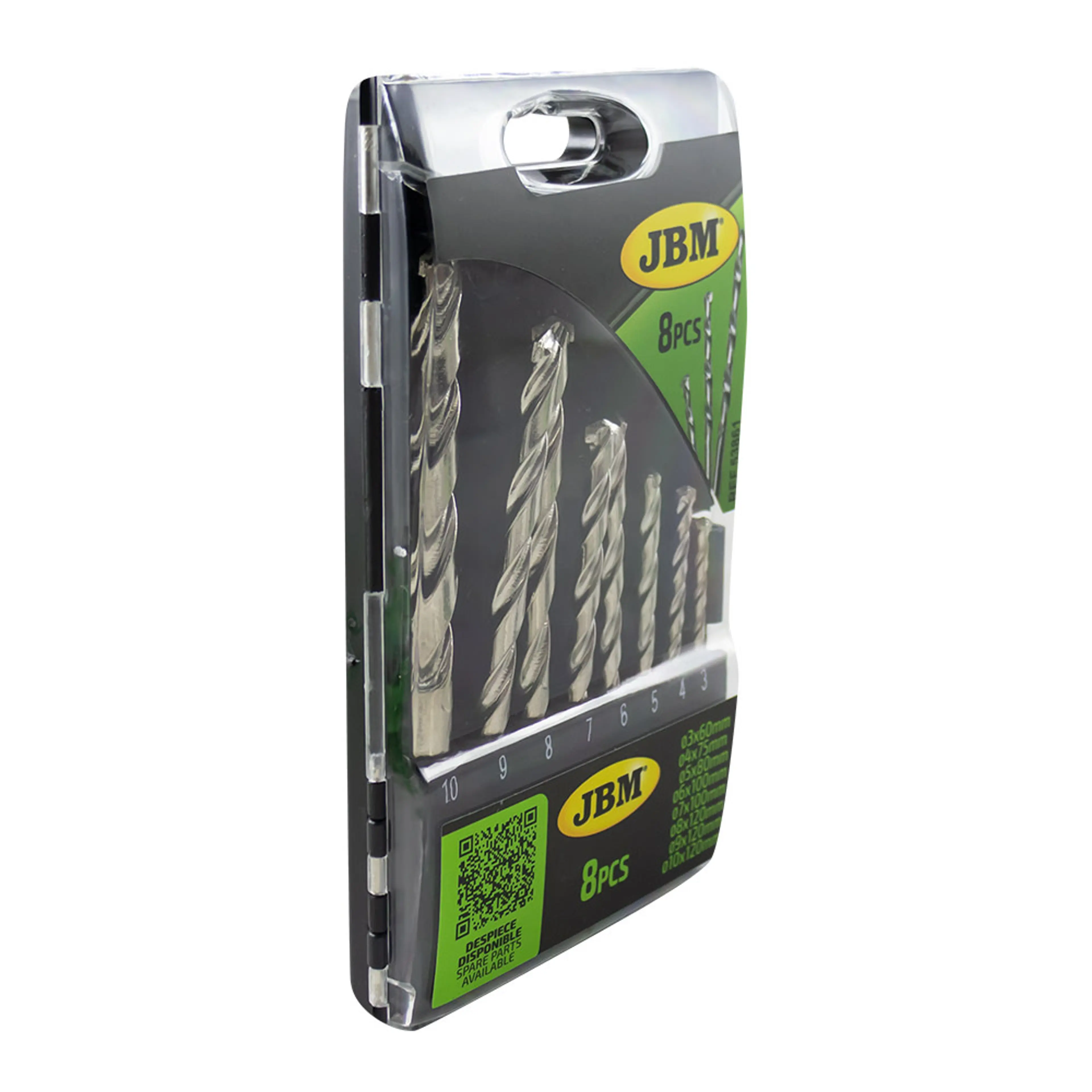 JBM ESTUCHE DE 8 BROCAS 3-10MM PARA ALBAÑILERÍA