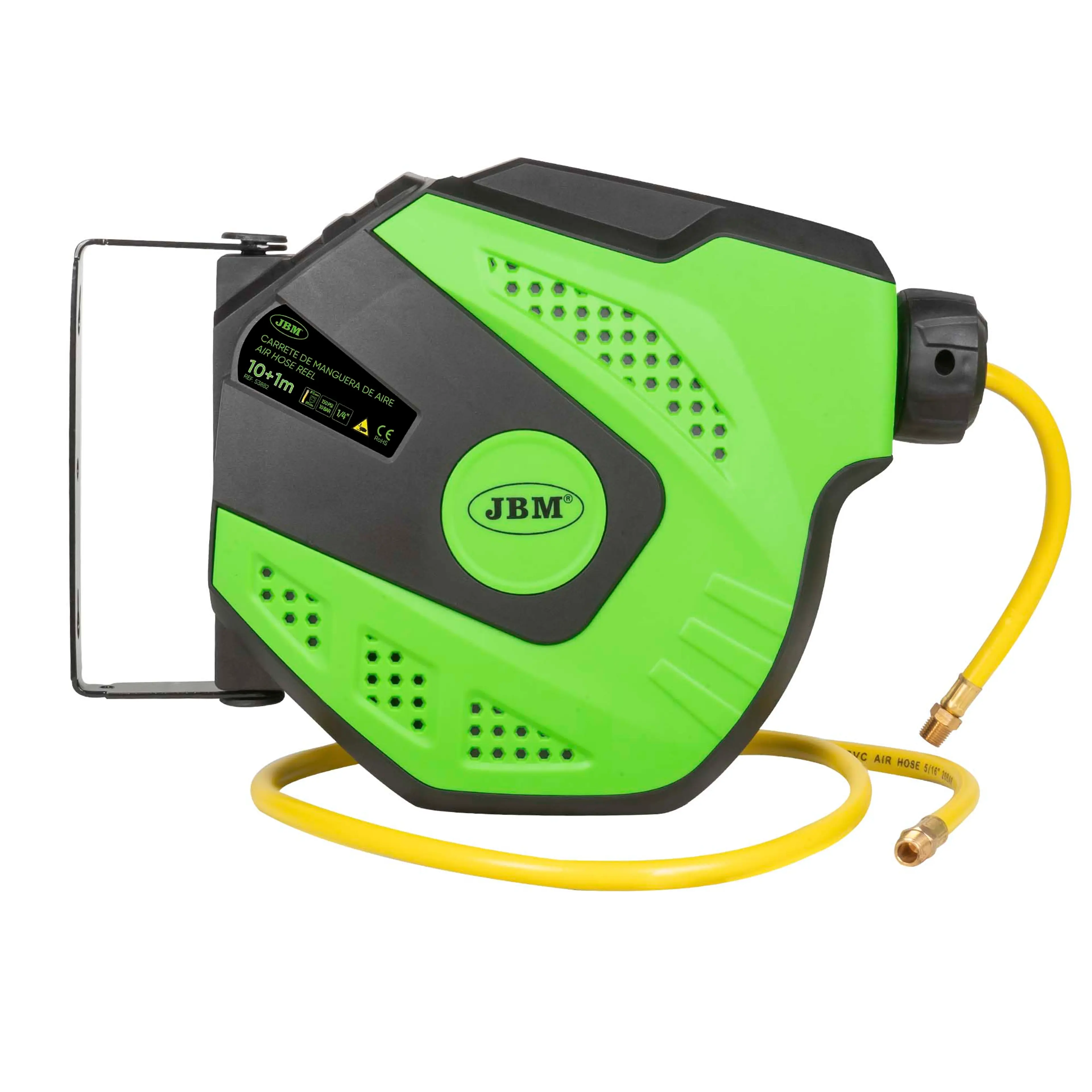 JBM CARRETE DE MANGUERA DE AIRE 10+1,5M- VERDE