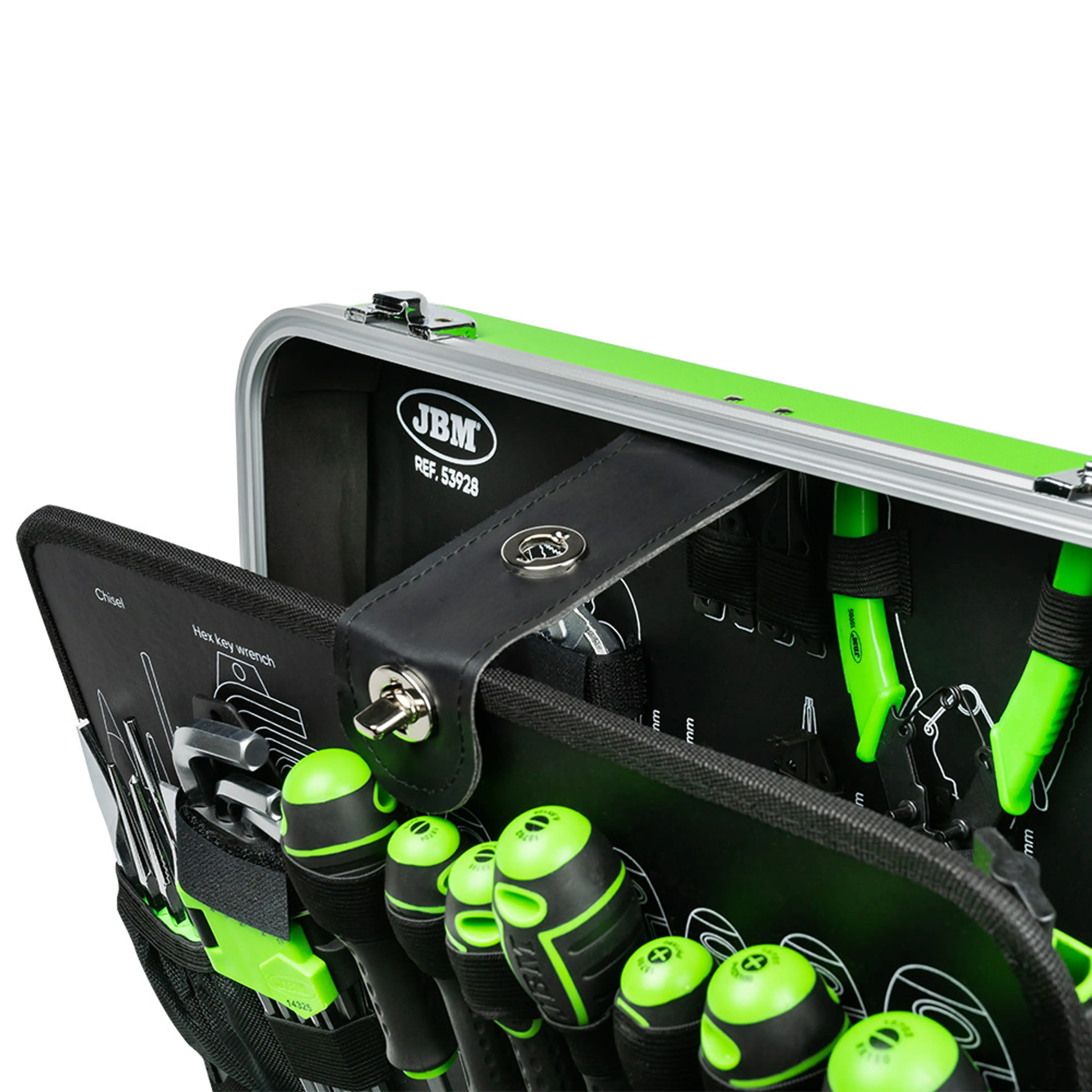 JBM MALETÍN DE ALUMINIO DE 135 PIEZAS DE HERRAMIENTAS 1/4" Y 1/2" CIN