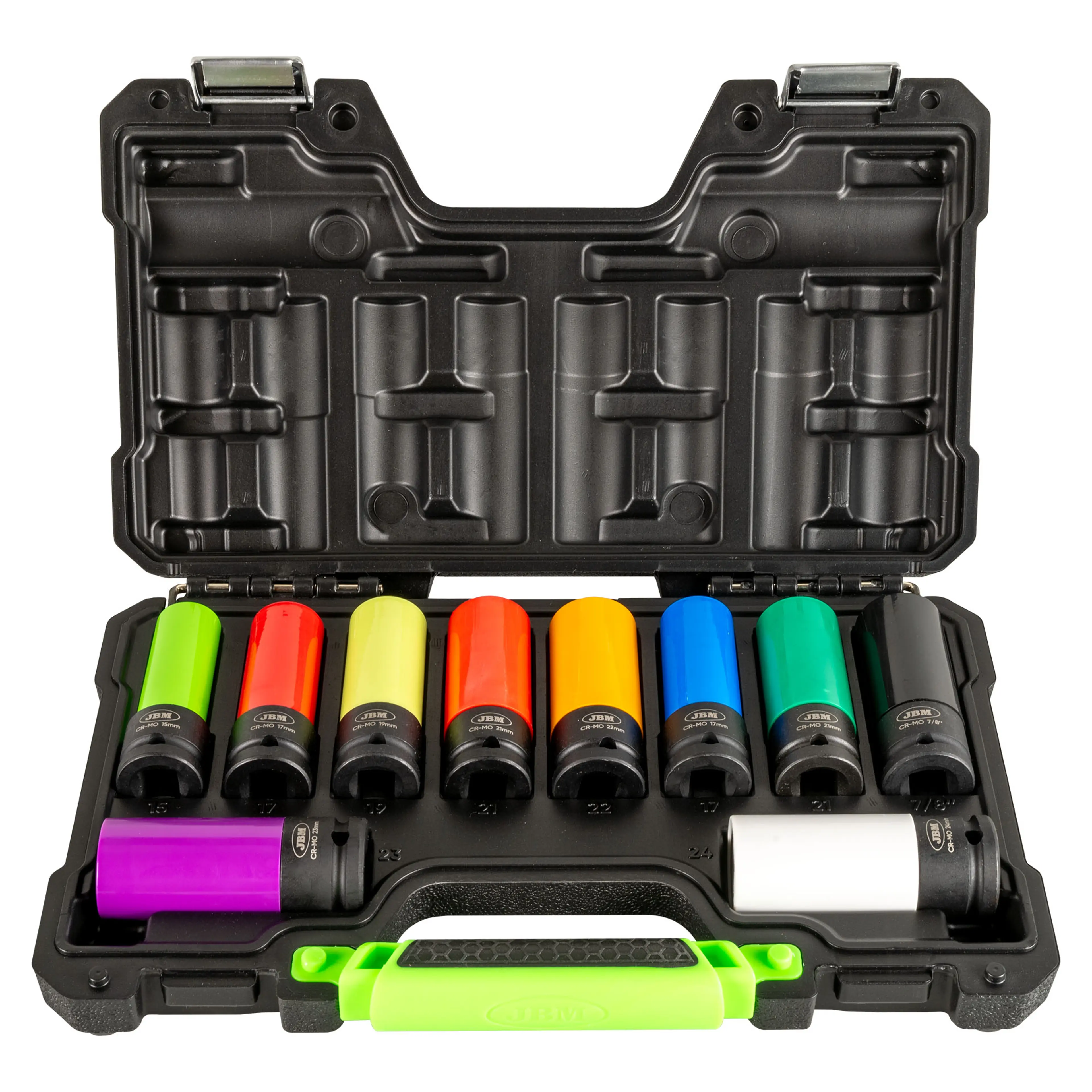 JBM SET DE 10 VASOS DE IMPACTO DE 1/2" ESPECIAL EXTRACCIÓN RUEDAS