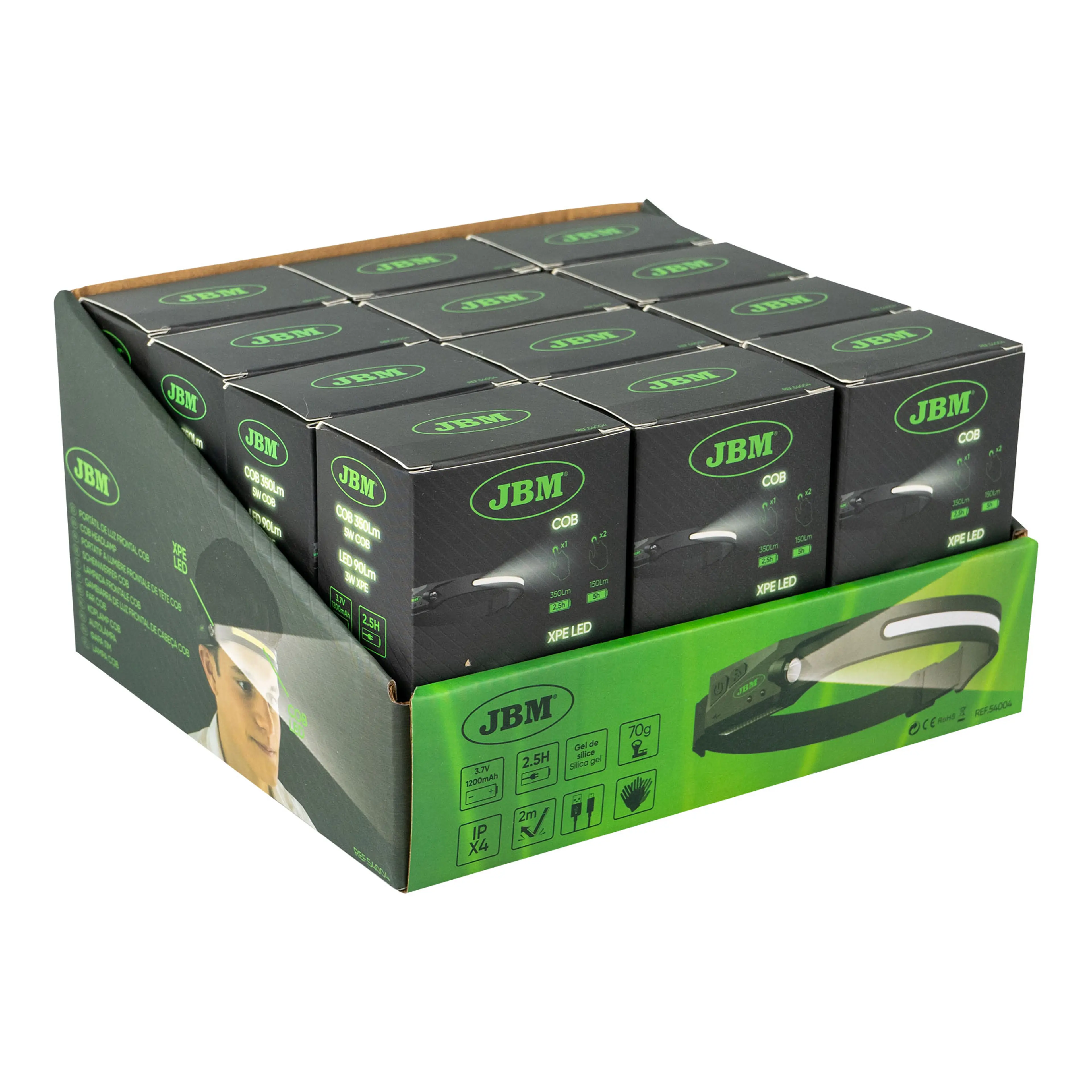 JBM LINTERNA FRONTAL LED AJUSTABLE - 350LM