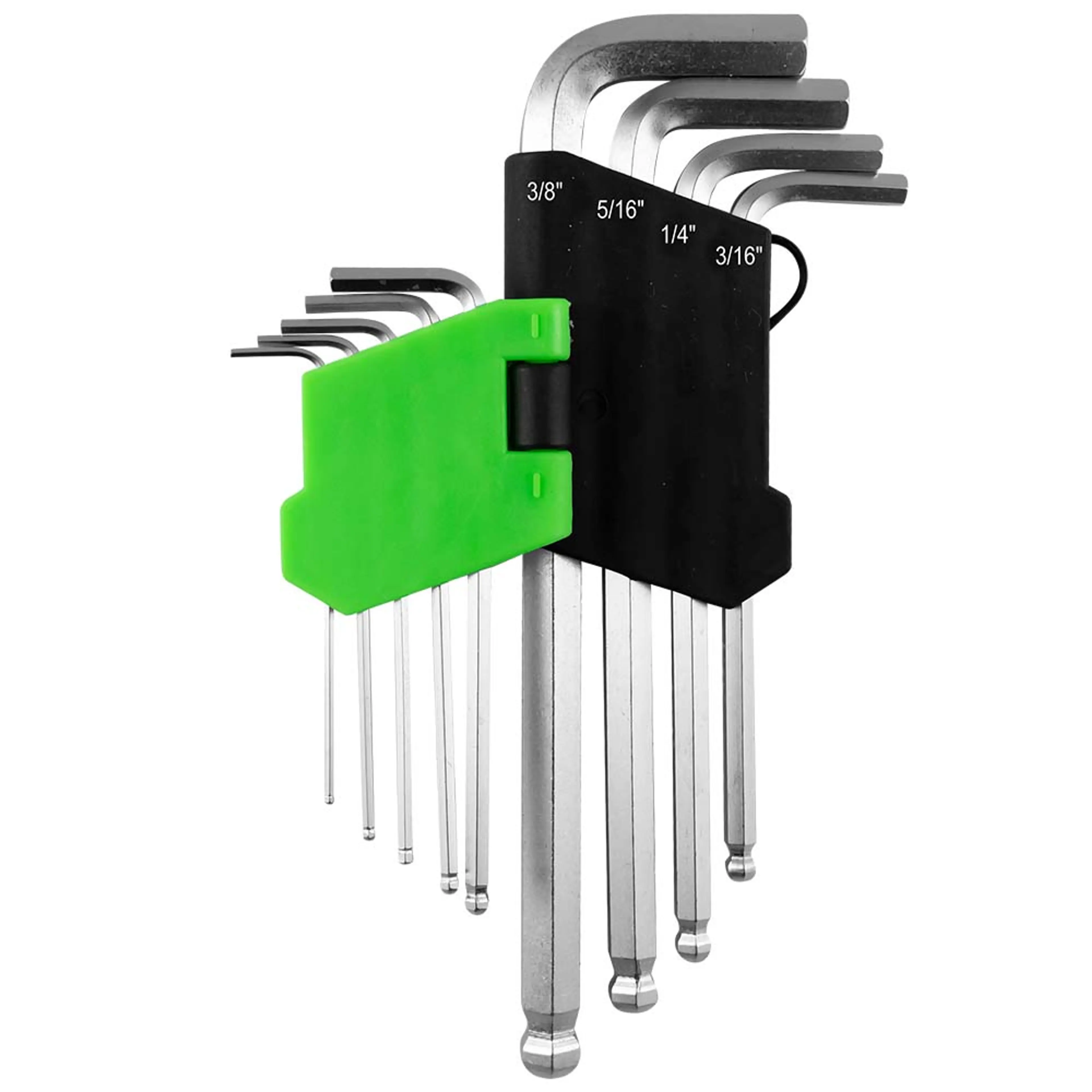 JBM SET DE 9 LLAVES ALLEN CON PUNTA REDONDA EN PULGADA