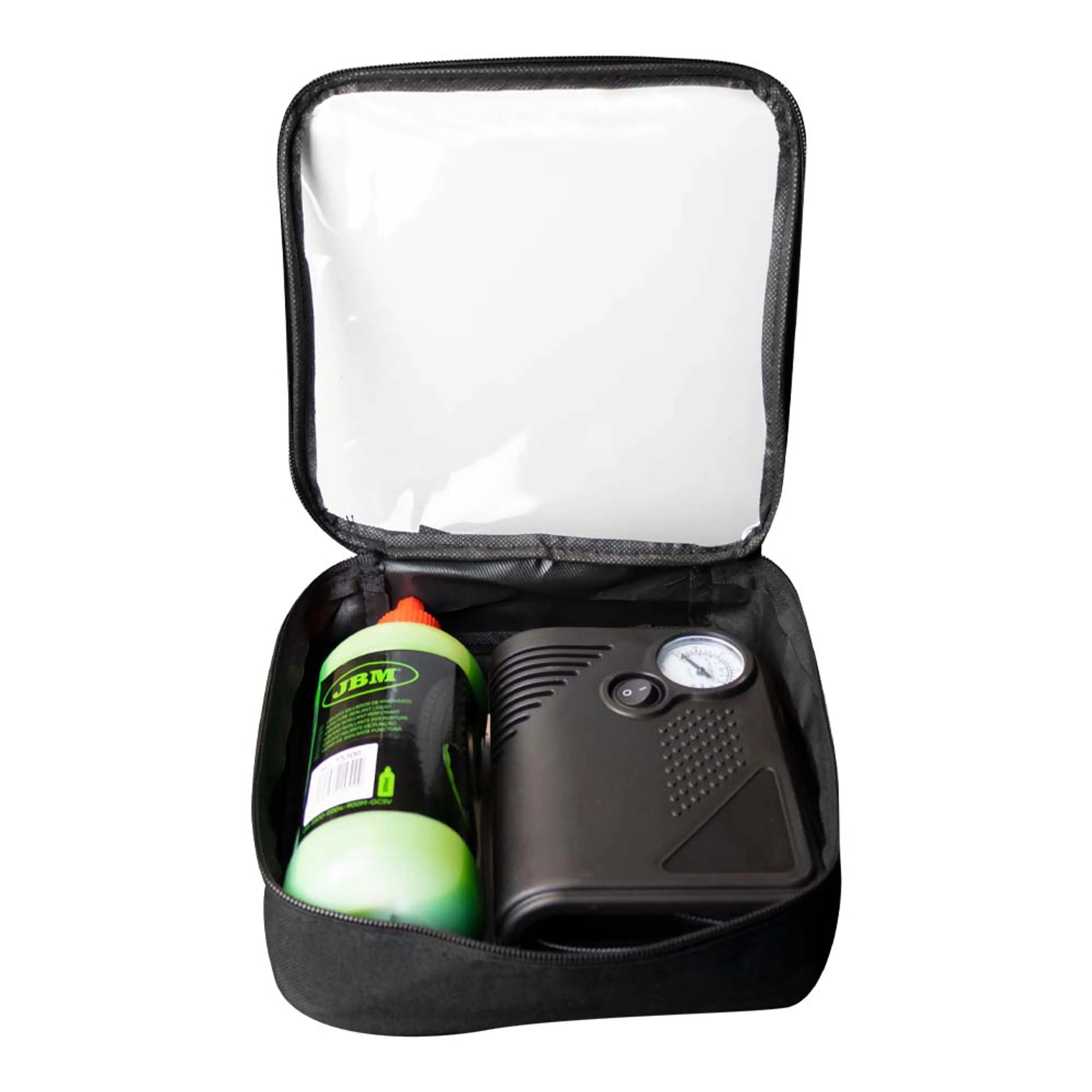 JBM KIT SELLADOR DE PINCHAZOS - LÍQUIDO Y COMPRESOR DE AIRE