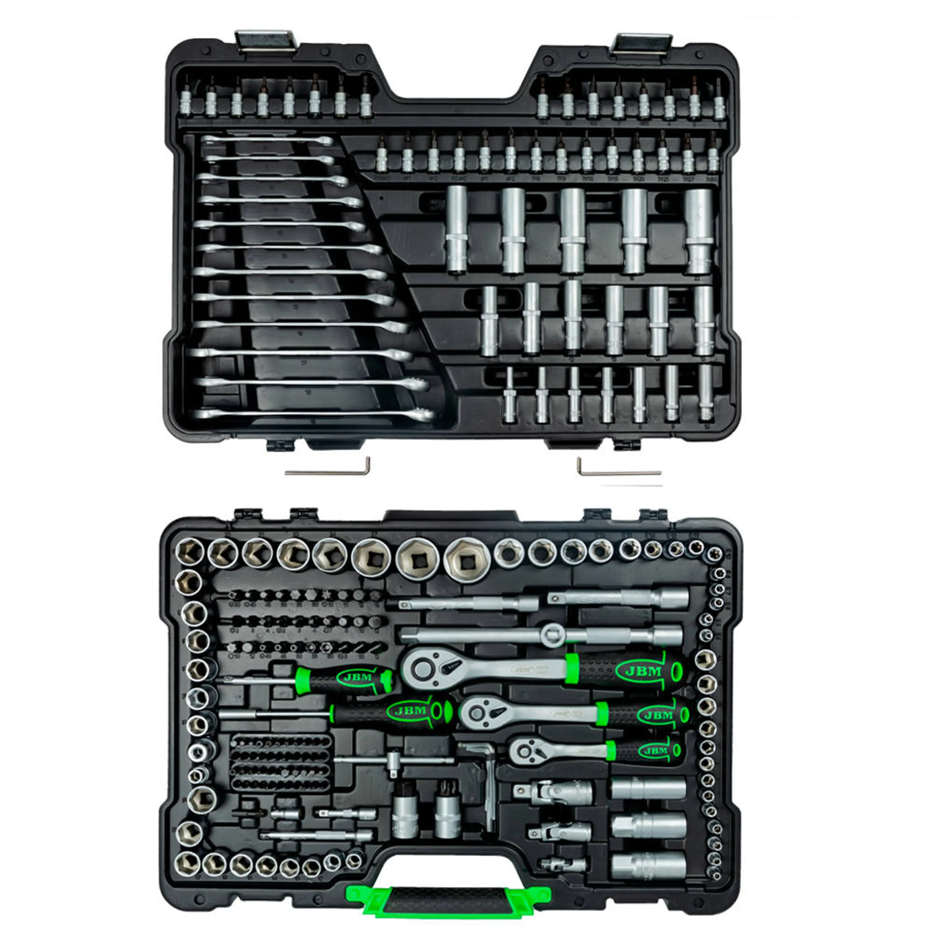 JBM MALETÍN DE HERRAMIENTAS DE 216 PIEZAS CON VASOS HEXAGONALES DE 1/4