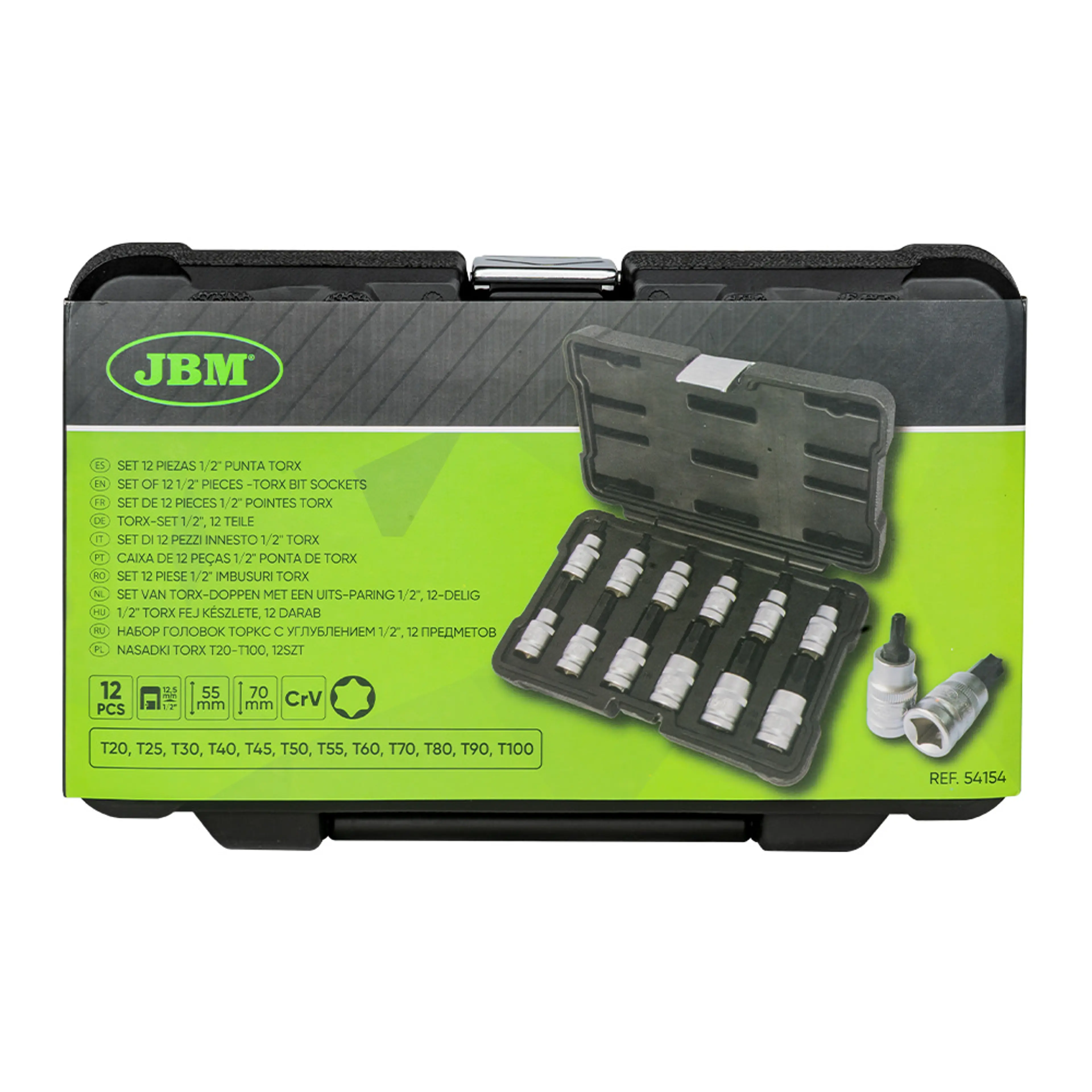 JBM SET DE 12 PUNTAS TORX DE 1/2"