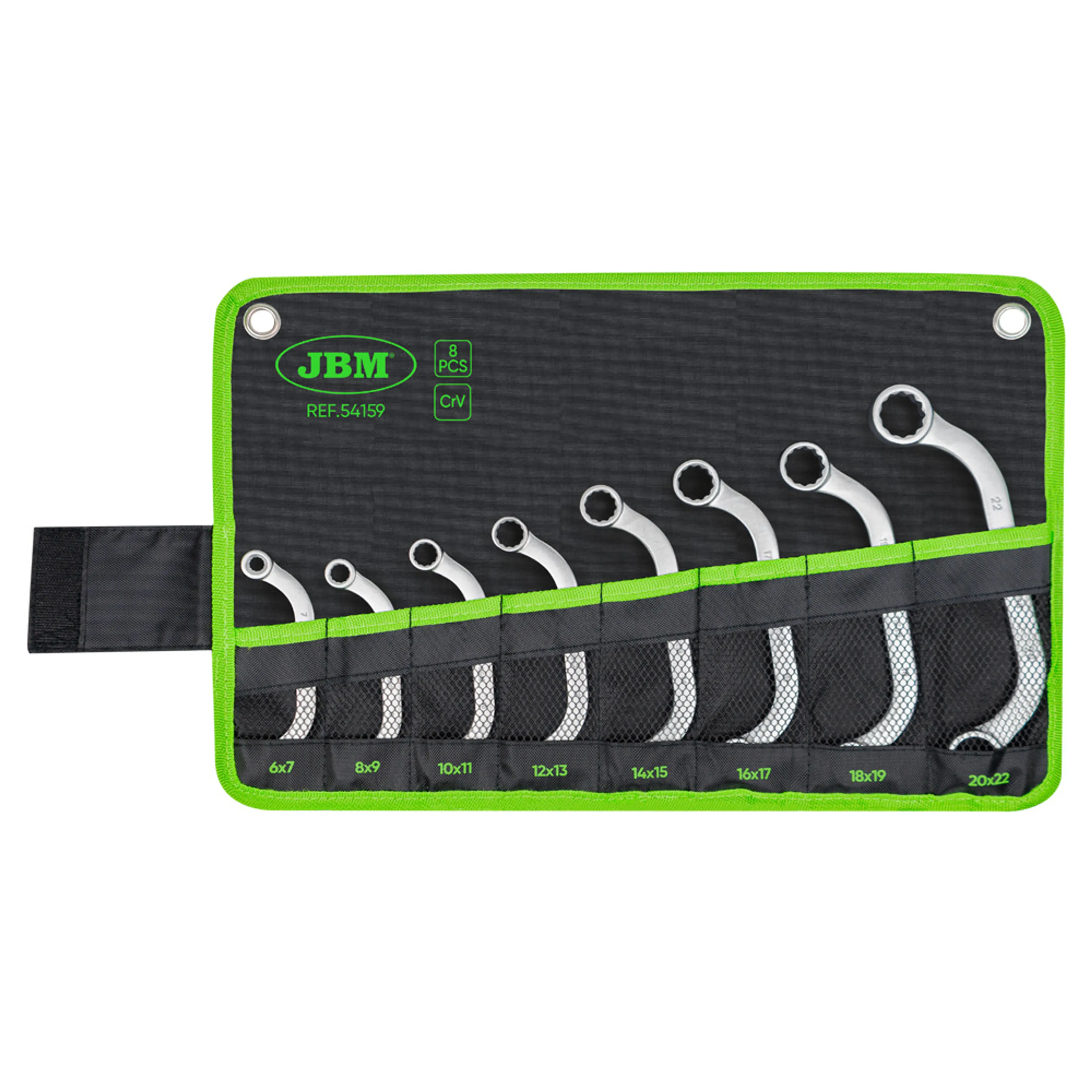 JBM SET DE 8 LLAVES TIPO "C" DE 12 CANTOS