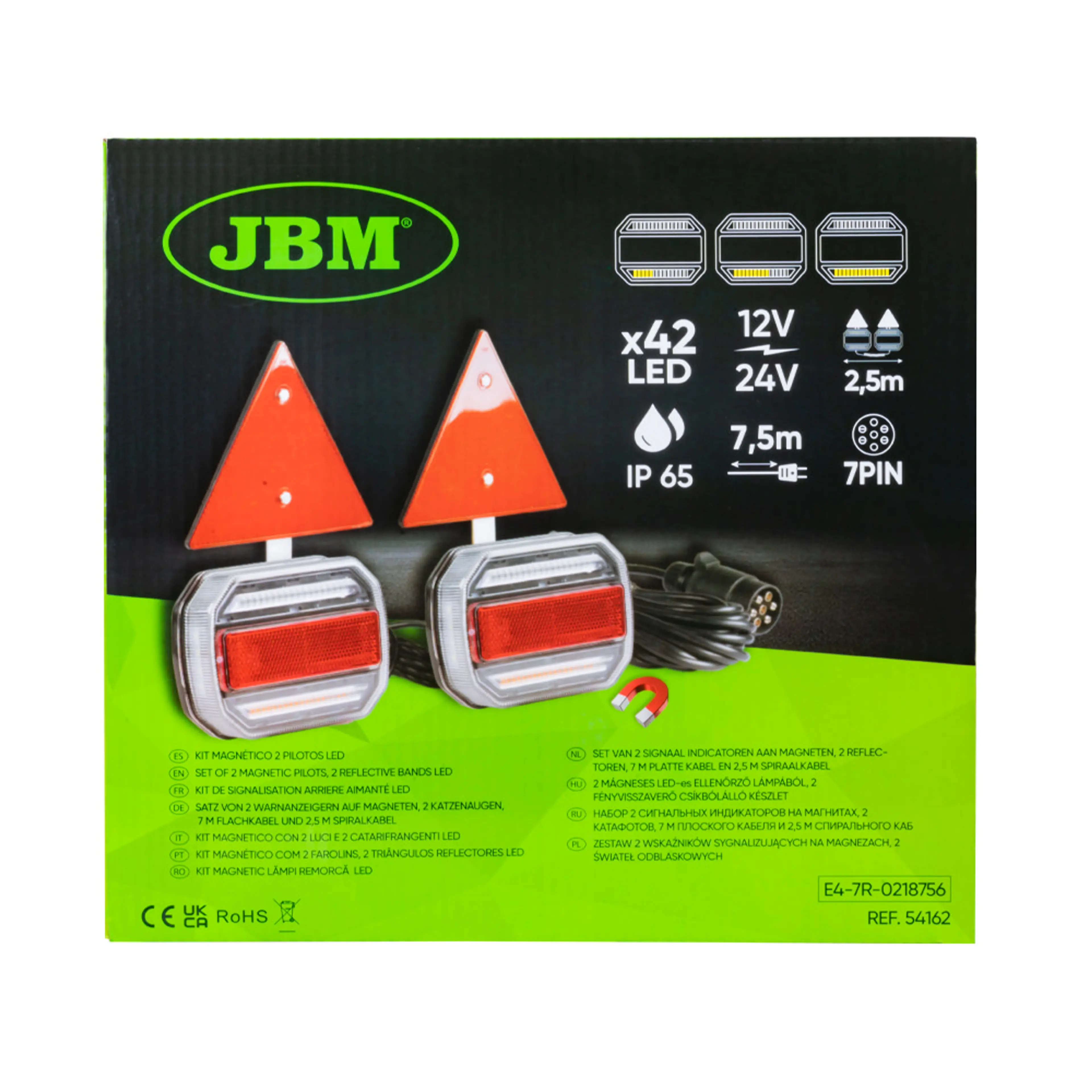 JBM KIT MAGNÉTICO CON 2 PILOTOS LED Y 2 CATAREFLECTANTES