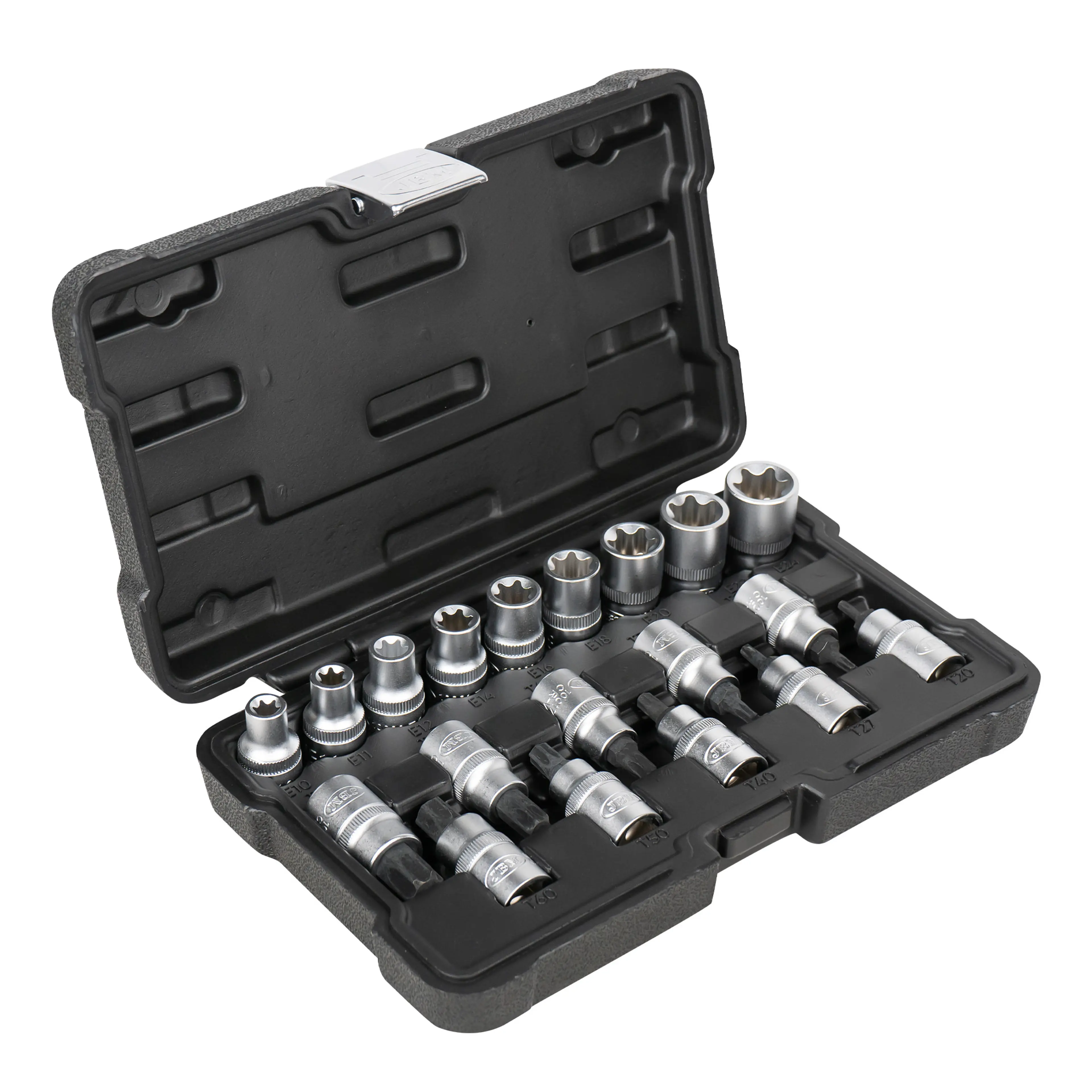 JBM SET DE 19 VASOS Y PUNTAS TORX DE 1/2"