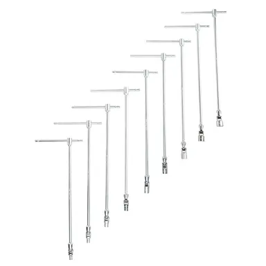 JBM JUEGO DE 9 LLAVES DE VASO ARTICULADO CON MANGO EN T (7-19MM)