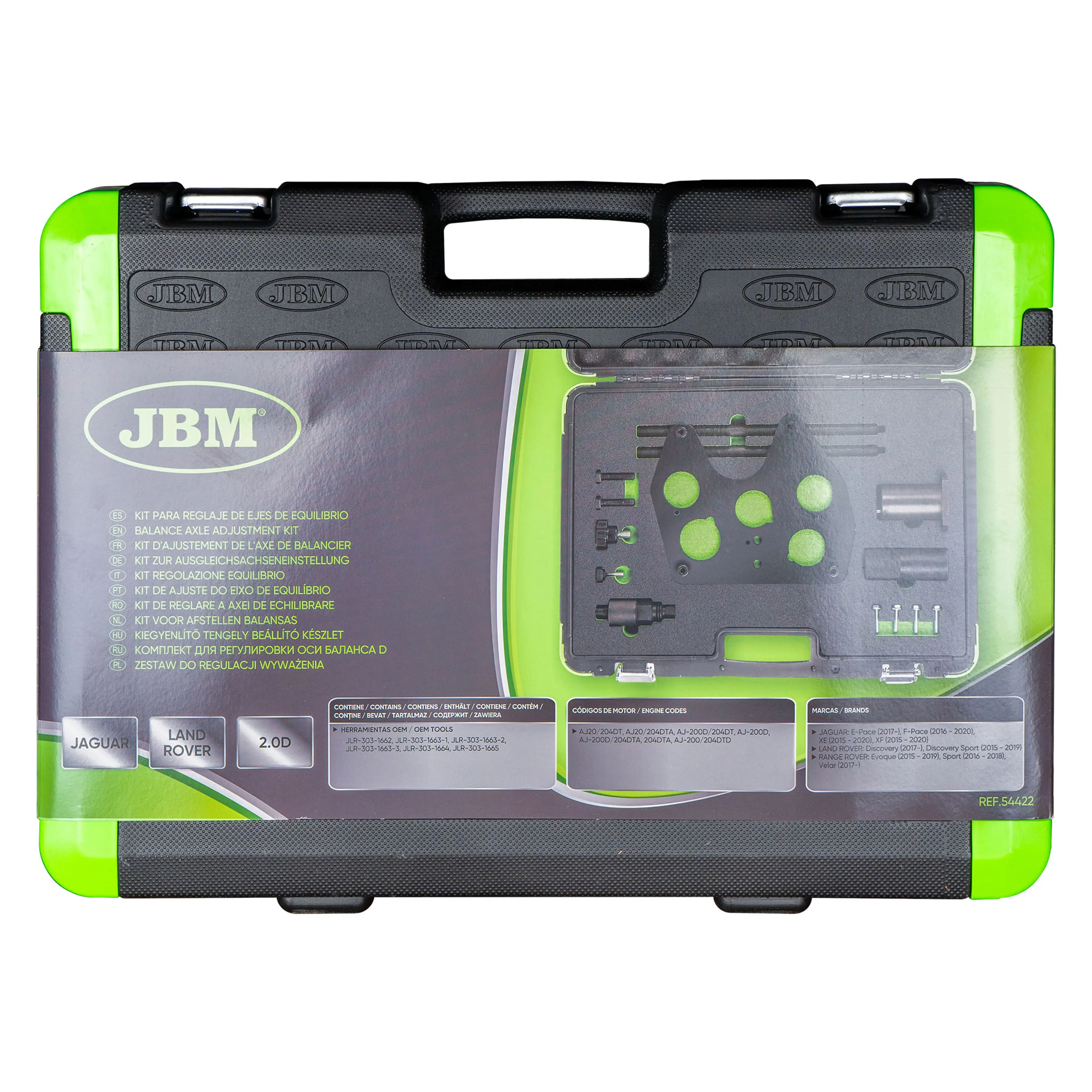 JBM KIT DE REGLAJE DE EJES DE EQUILIBRIO JAGUAR/LAND ROVER 2.0D