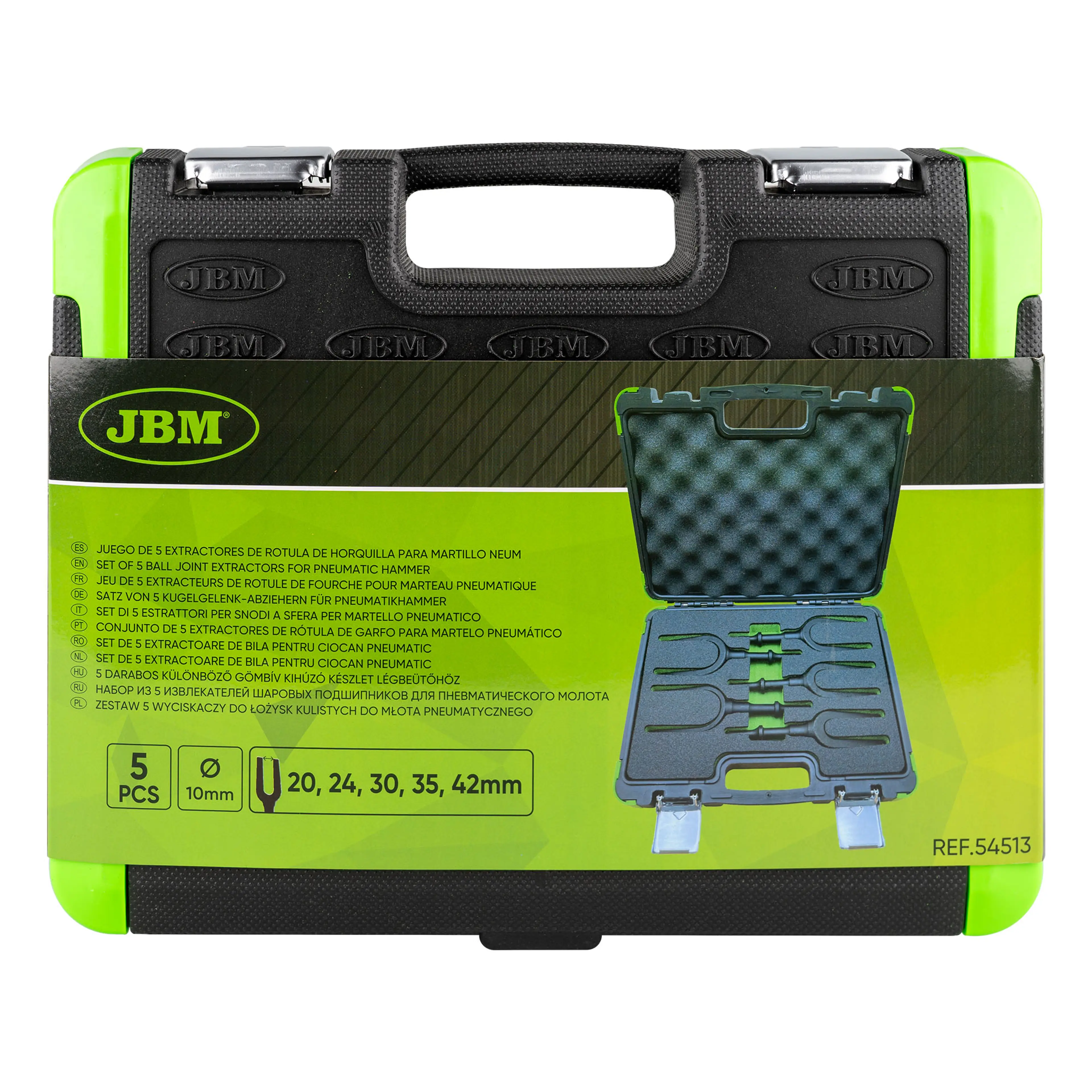 JBM JUEGO DE 5 EXTRACTORES DE RÓTULA DE HORQUILLA PARA MARTILLO NEUMÁT