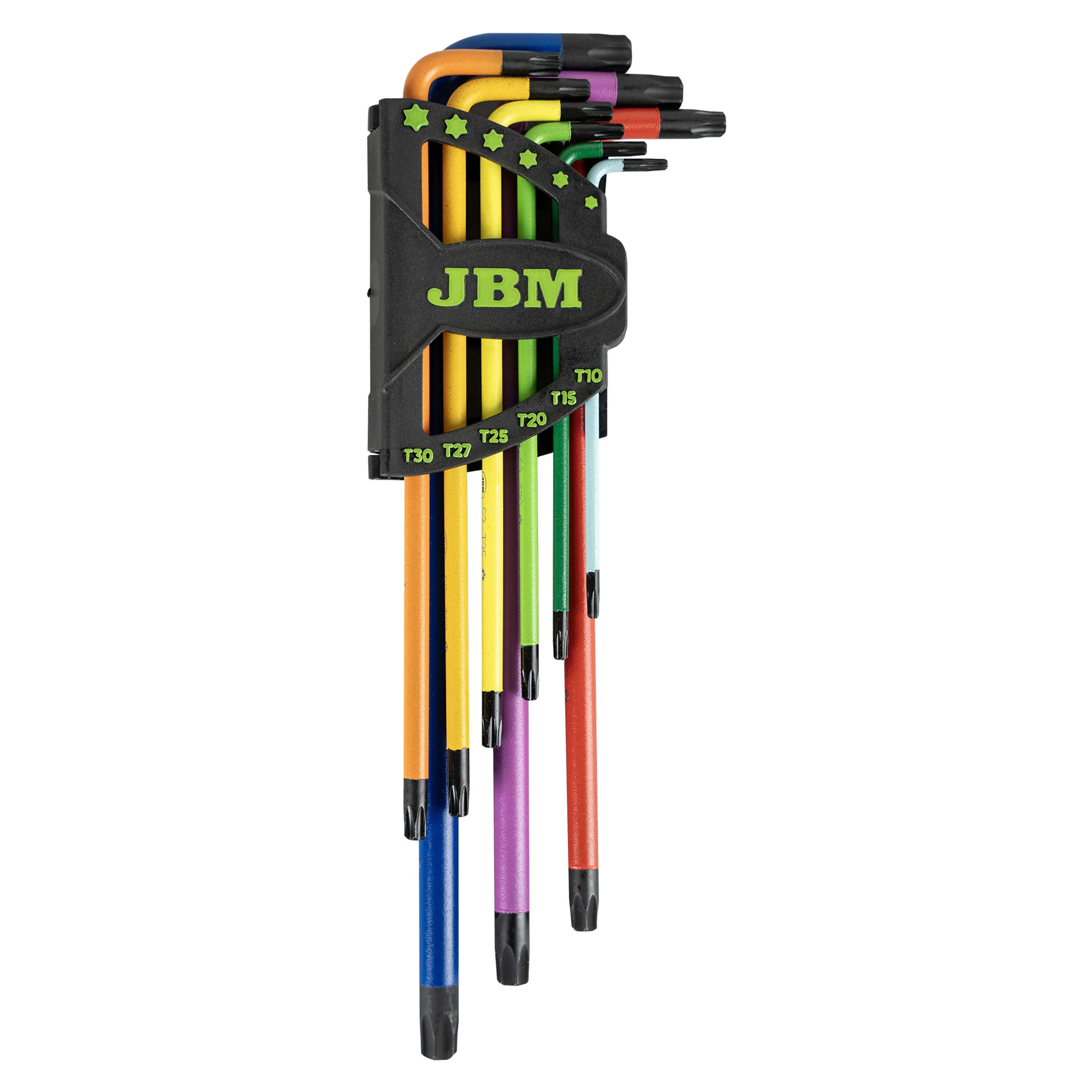 JBM SET DE 9 LLAVES TORX DE COLORES EXTRALARGAS