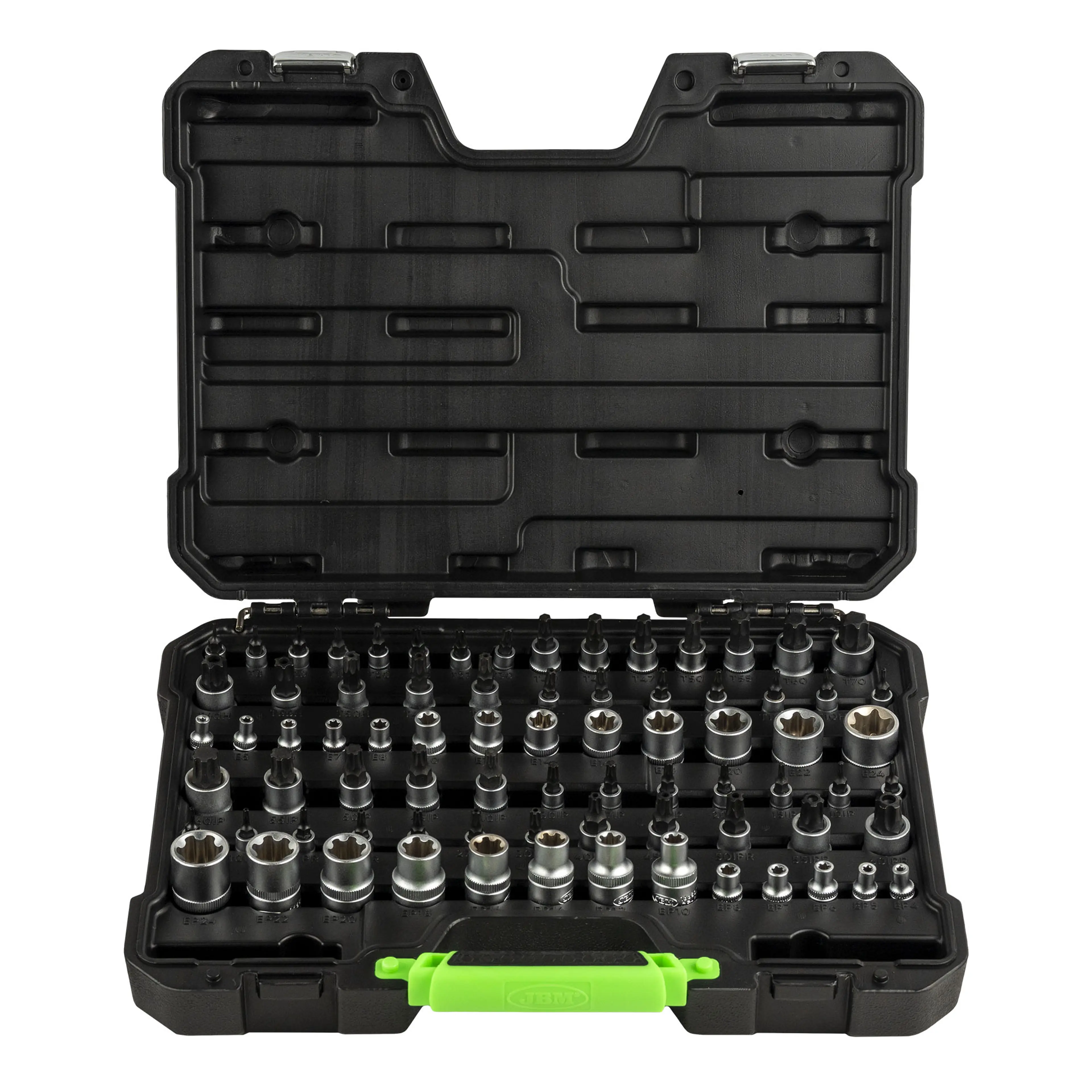 JBM MALETÍN DE VASOS Y PUNTAS TORX / TORX PLUS DE 77 PIEZAS