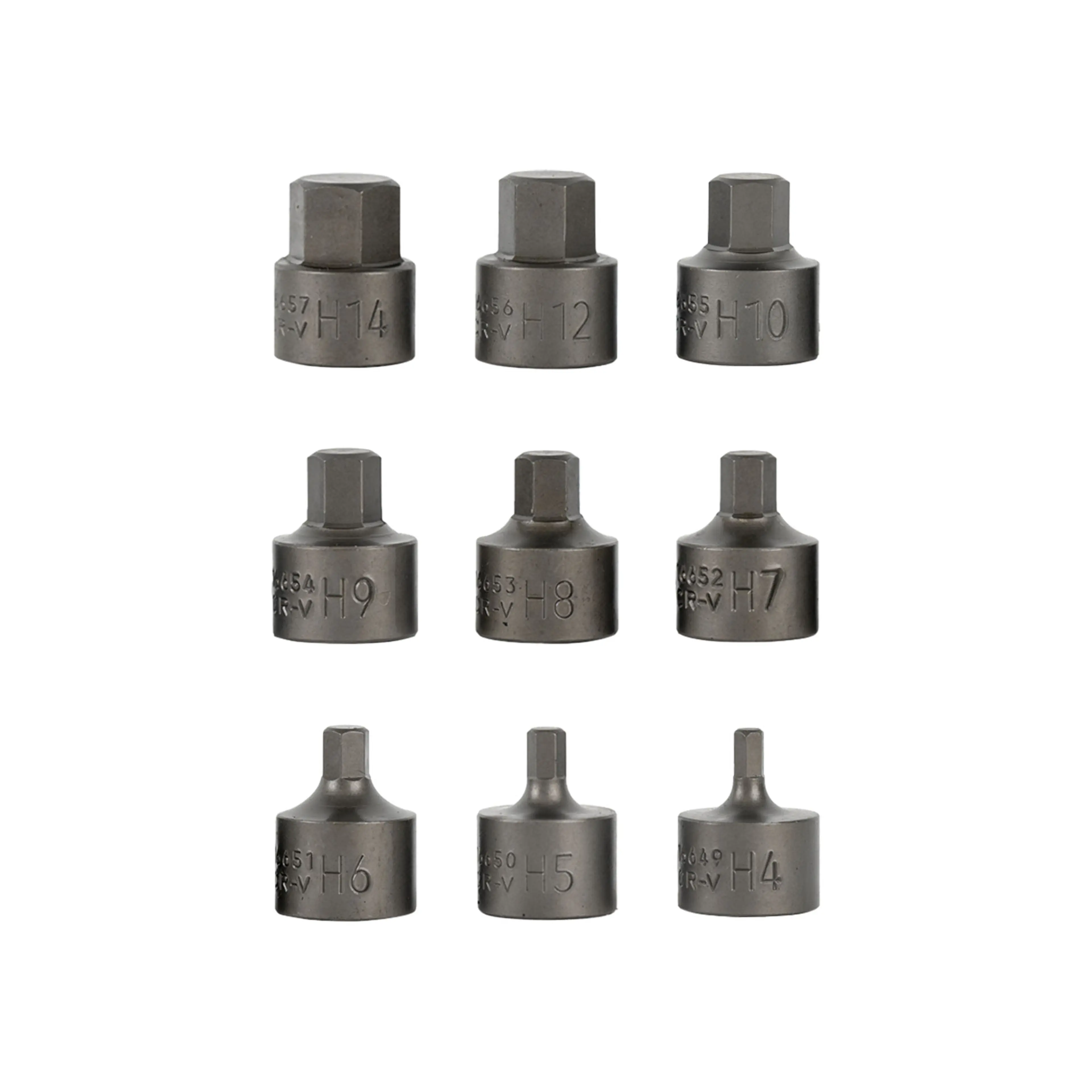 JBM JUEGO DE 9 PUNTAS CORTAS ALLEN CON VASO DE 3/8"