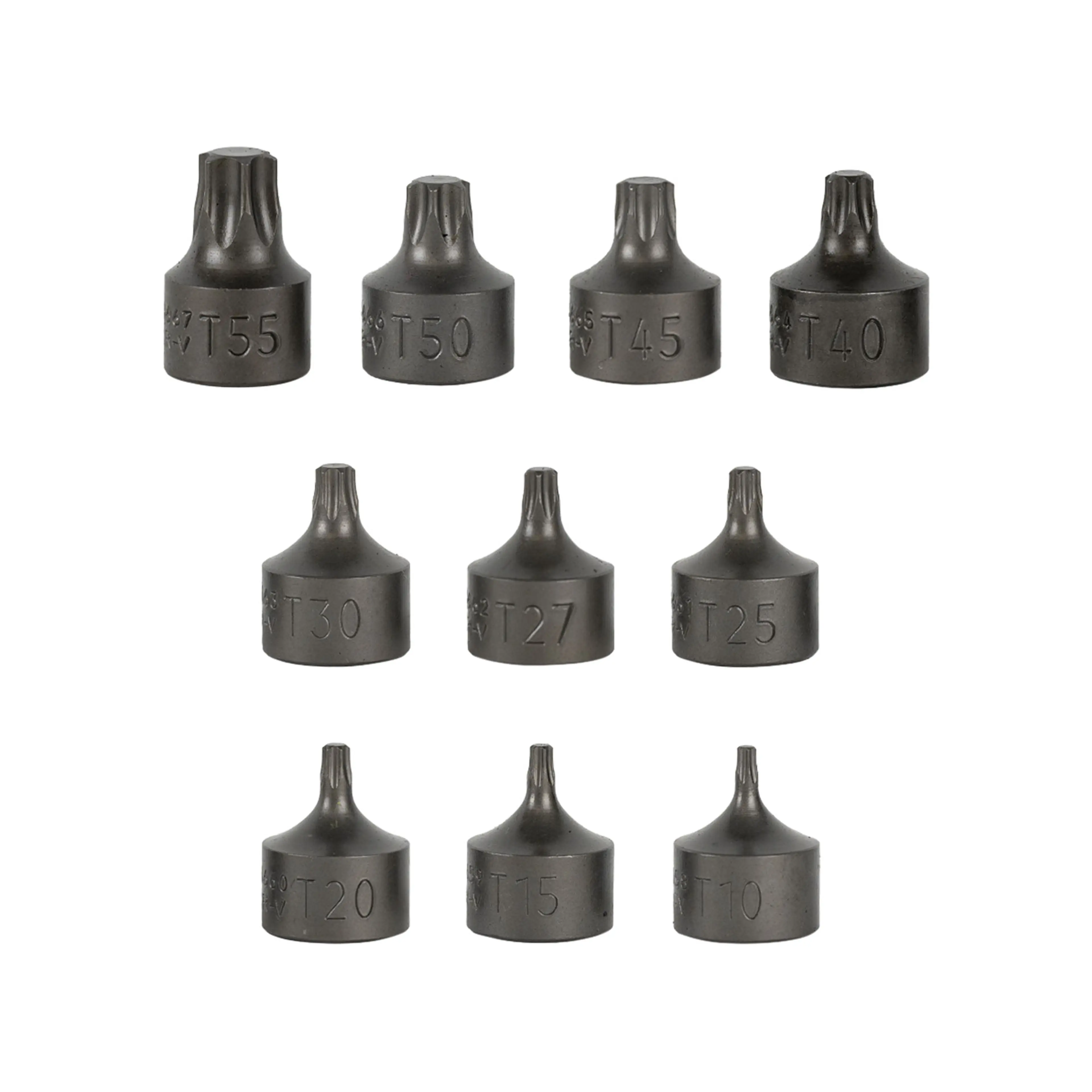 JBM JUEGO DE 10 PUNTAS CORTAS TORX CON VASO DE 3/8"