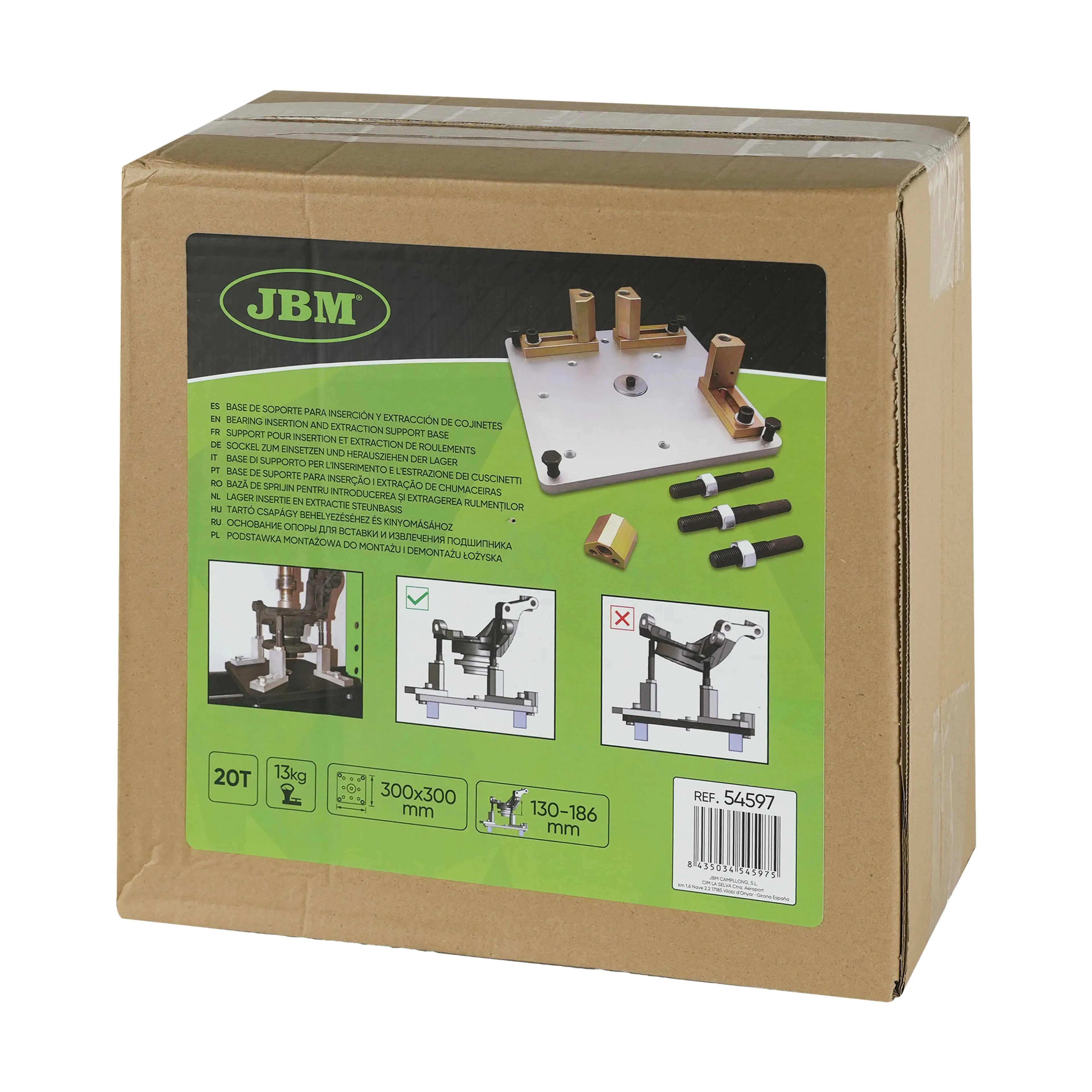 JBM BASE DE SOPORTE PARA INSERCIÓN Y EXTRACCIÓN DE COJINETES