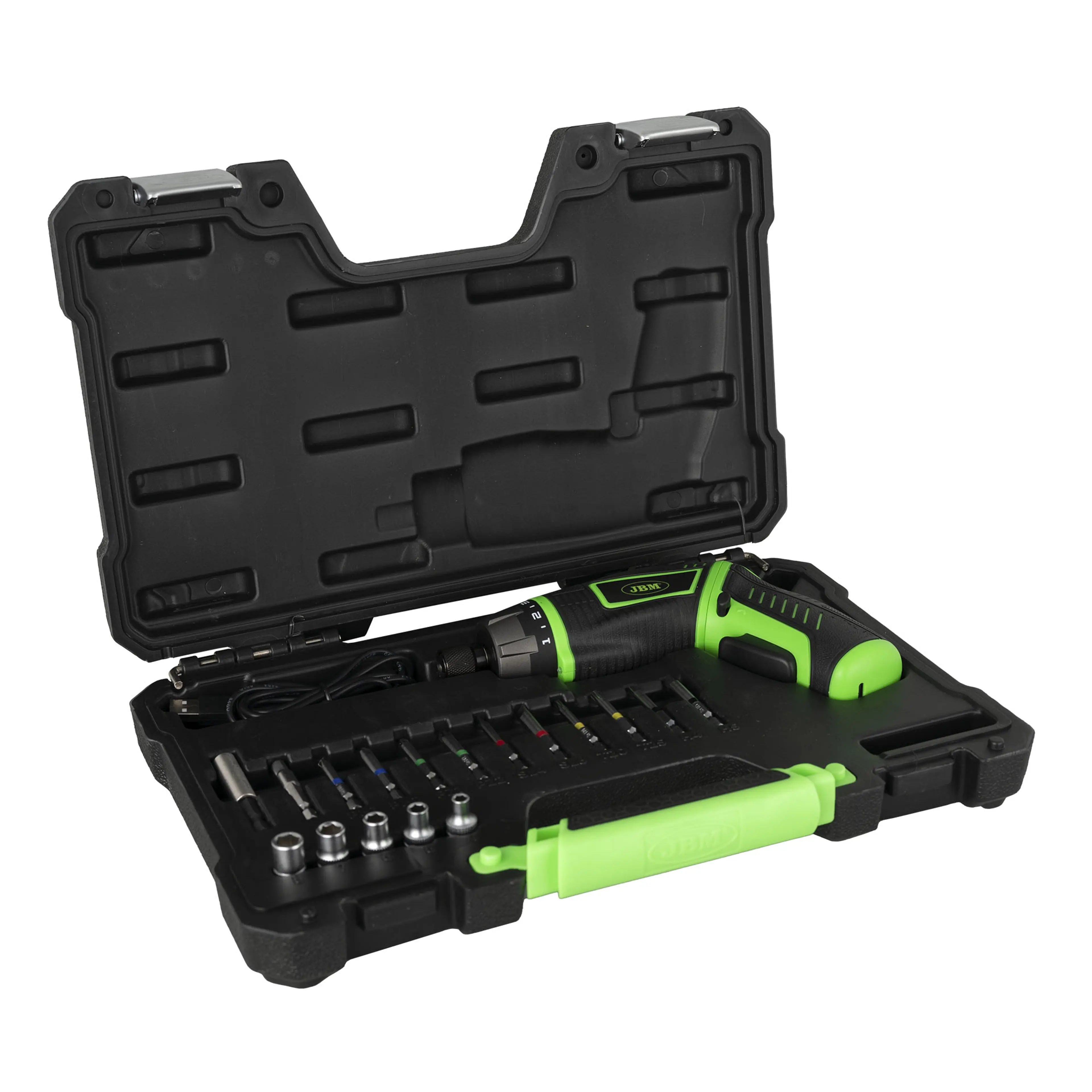 JBM SET DE ATORNILLADOR A BATERÍA Y PUNTAS