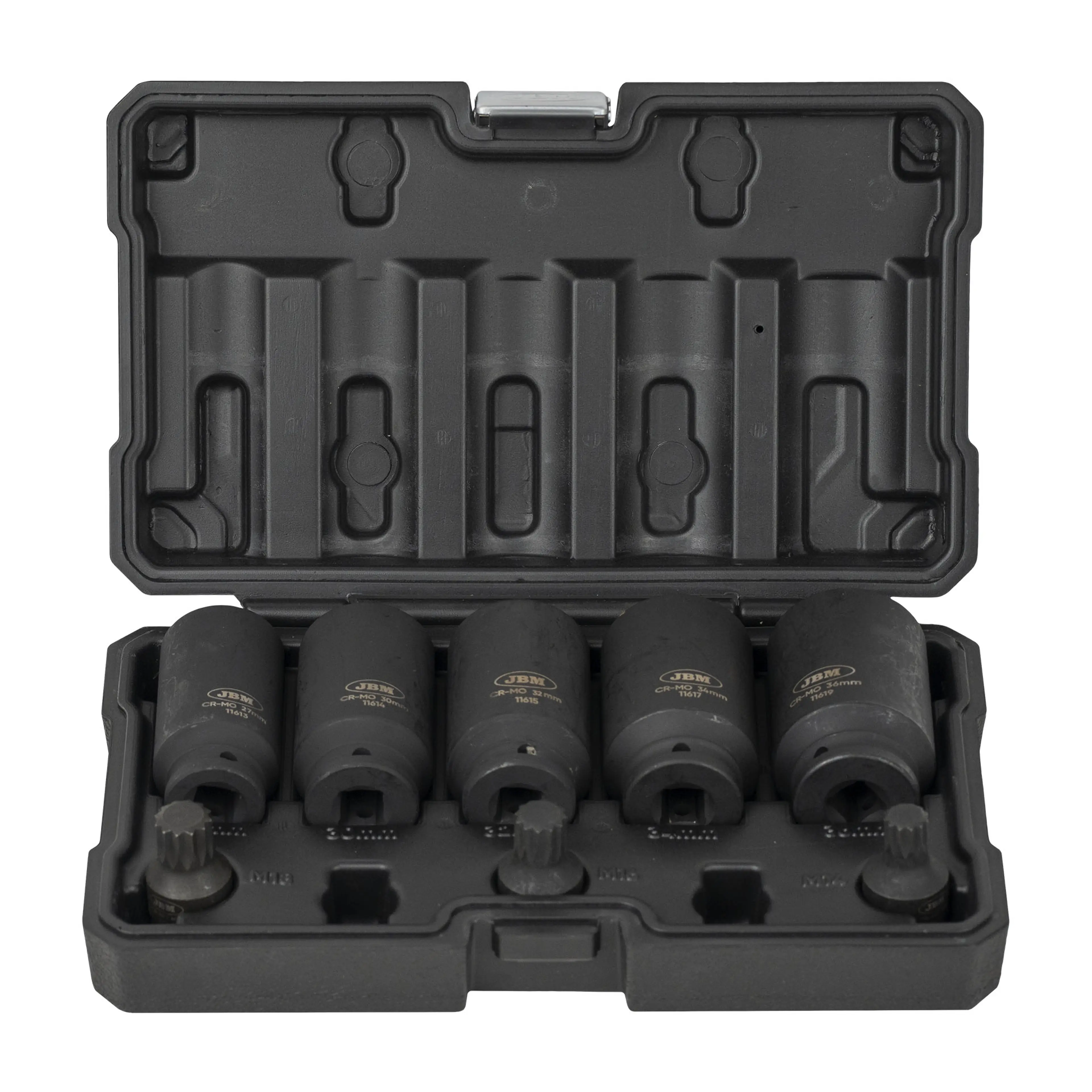 JBM SET DE 5 VASOS HEXAGONALES Y 3 PUNTAS DE IMPACTO XZN DE 1/2"