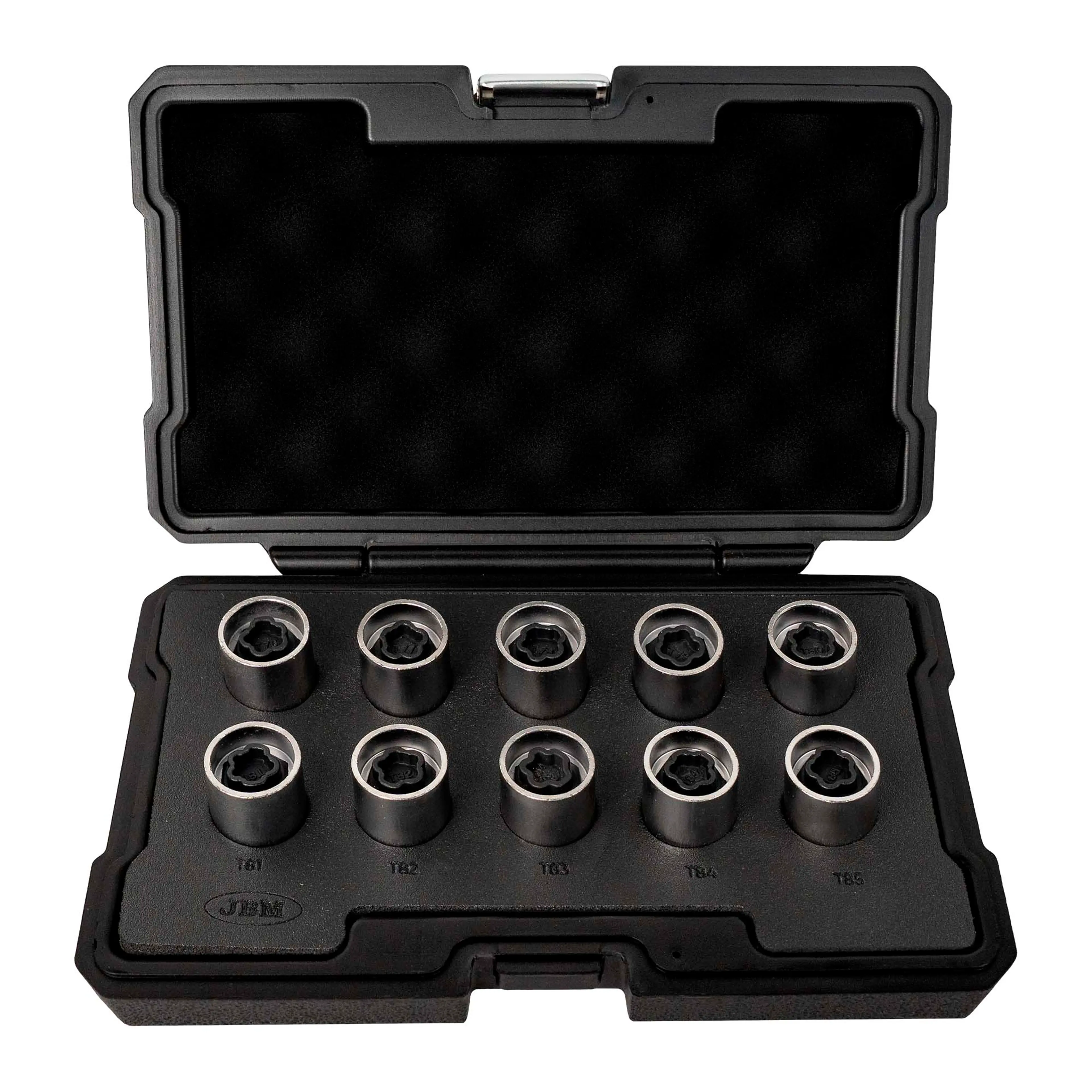 JBM SET 10 LLAVES DE VASO PARA TORNILLOS DE BLOQUEO DE RUEDA TESLA