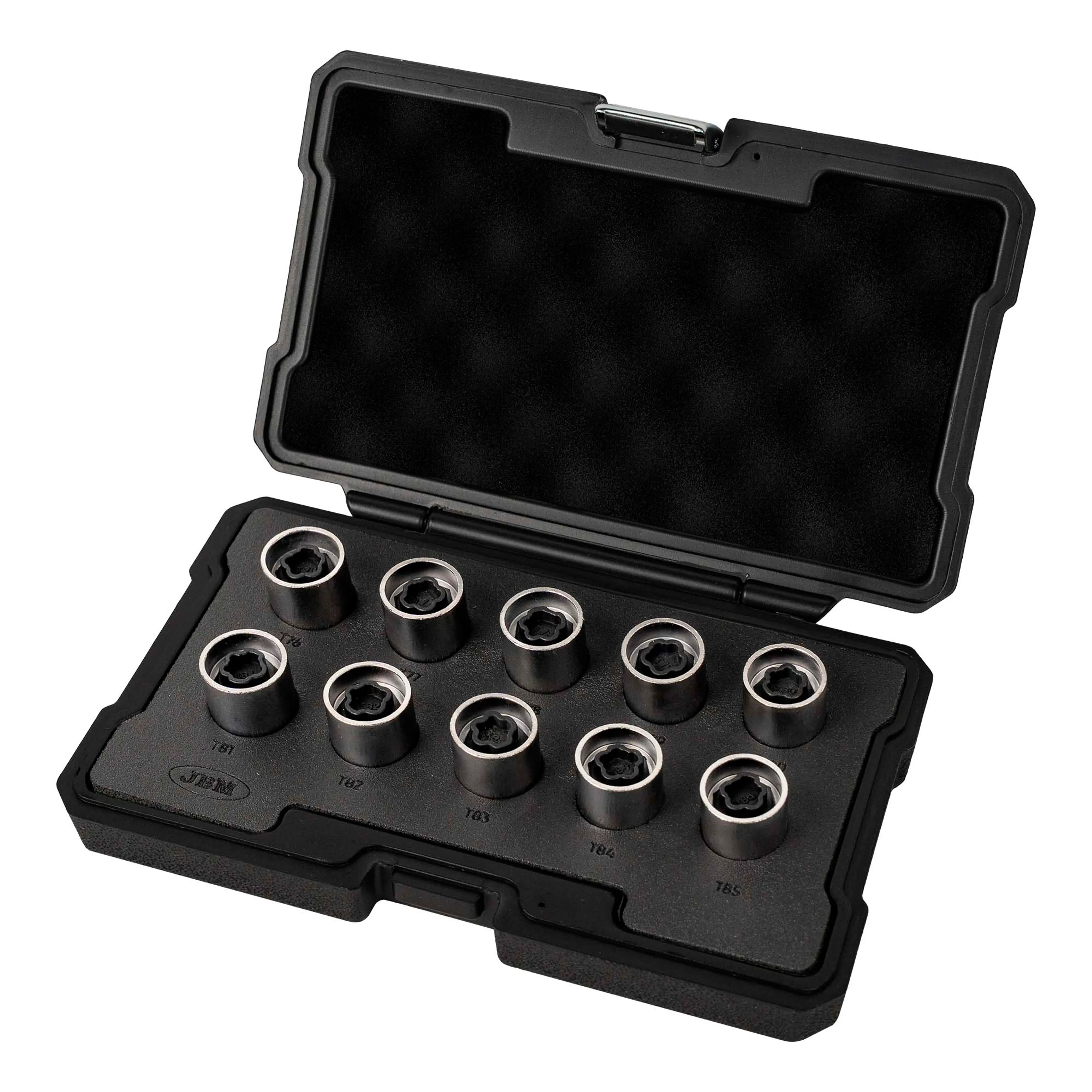 JBM SET 10 LLAVES DE VASO PARA TORNILLOS DE BLOQUEO DE RUEDA TESLA