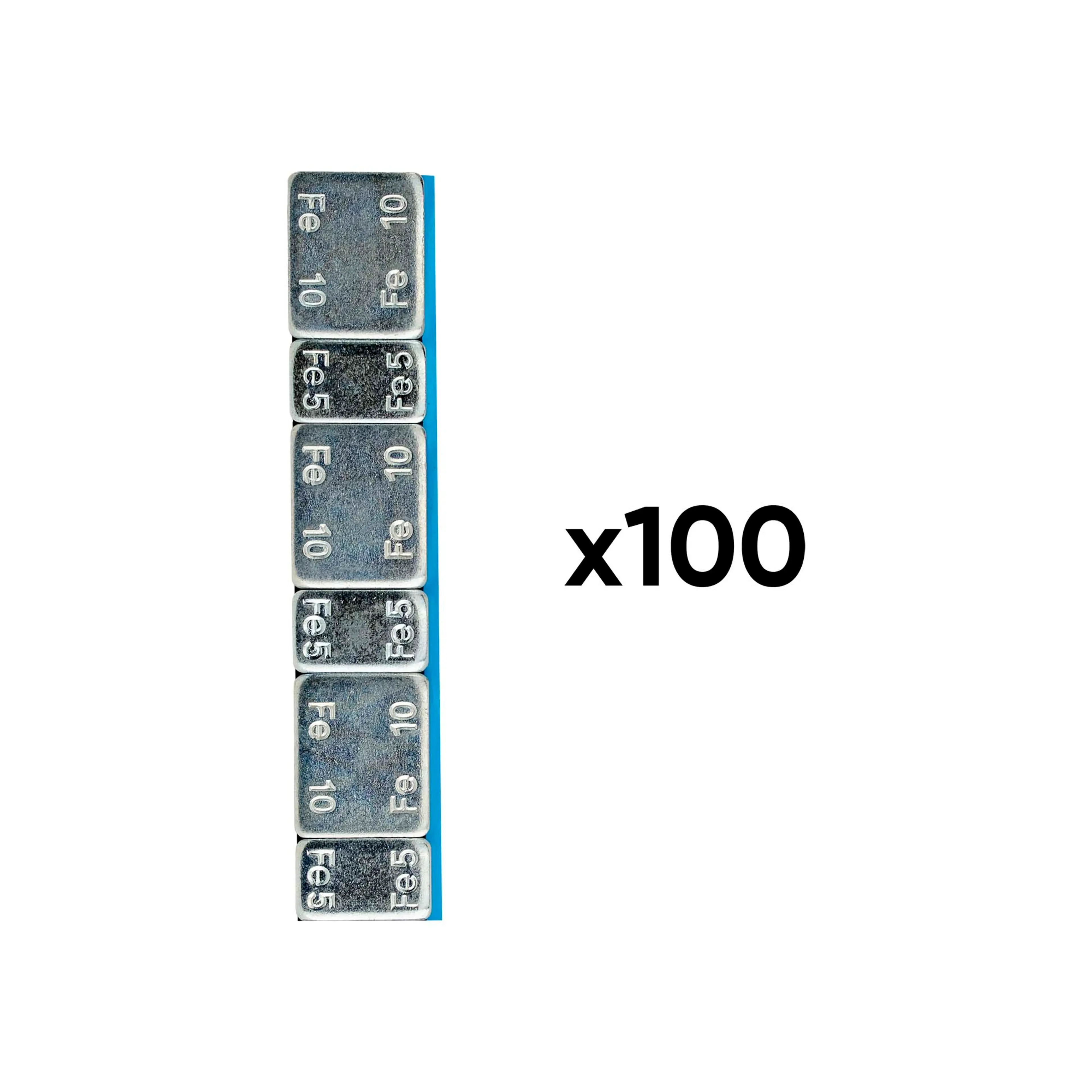 JBM CAJA DE 100 CONTRAPESAS AUTOADHESIVAS DE HIERRO EN PASTILLA - 45GR