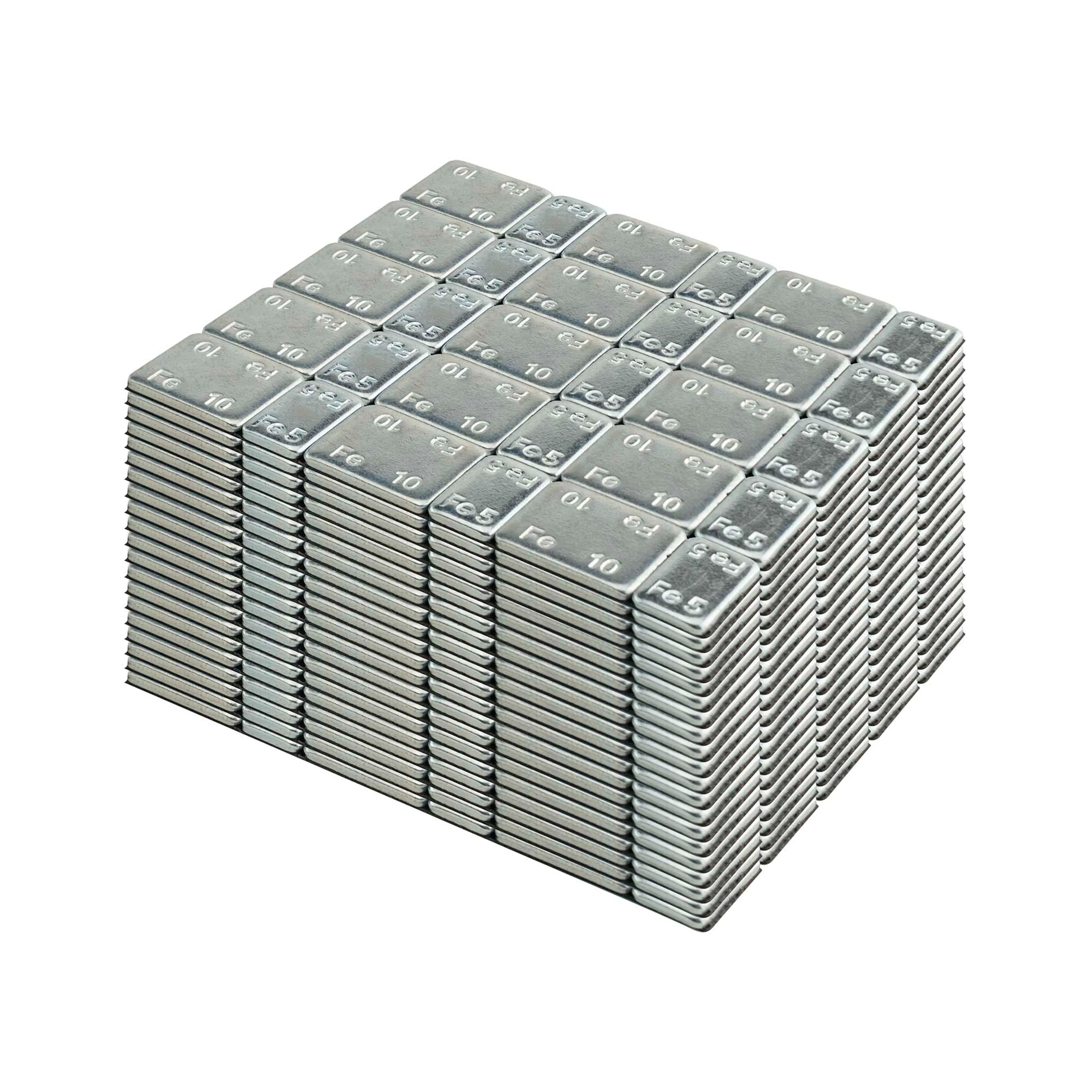 JBM CAJA DE 100 CONTRAPESAS AUTOADHESIVAS DE HIERRO EN PASTILLA - 45GR