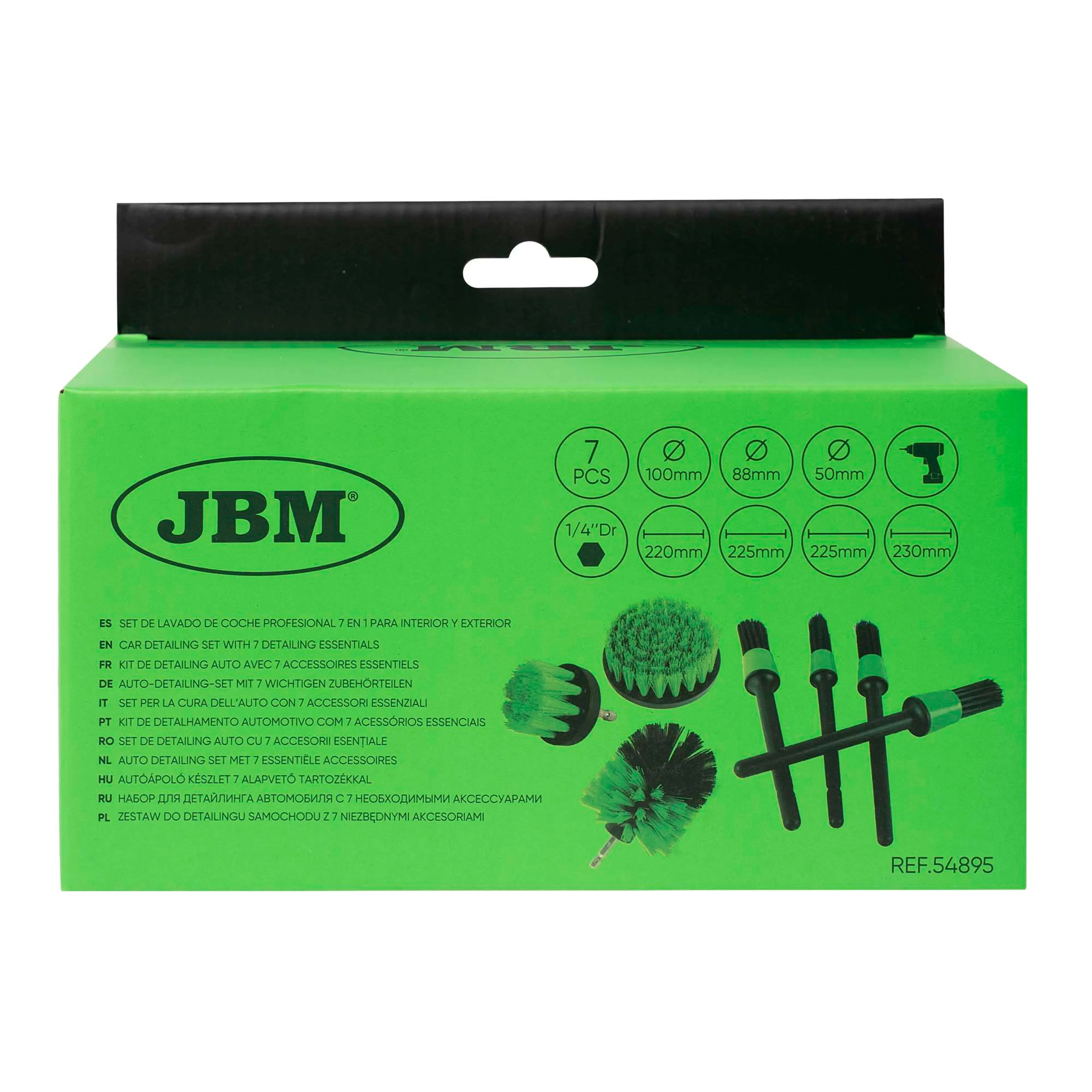 JBM SET DE LAVADO DE COCHE PROFESIONAL 7 EN 1 PARA INTERIOR Y EXTERIOR