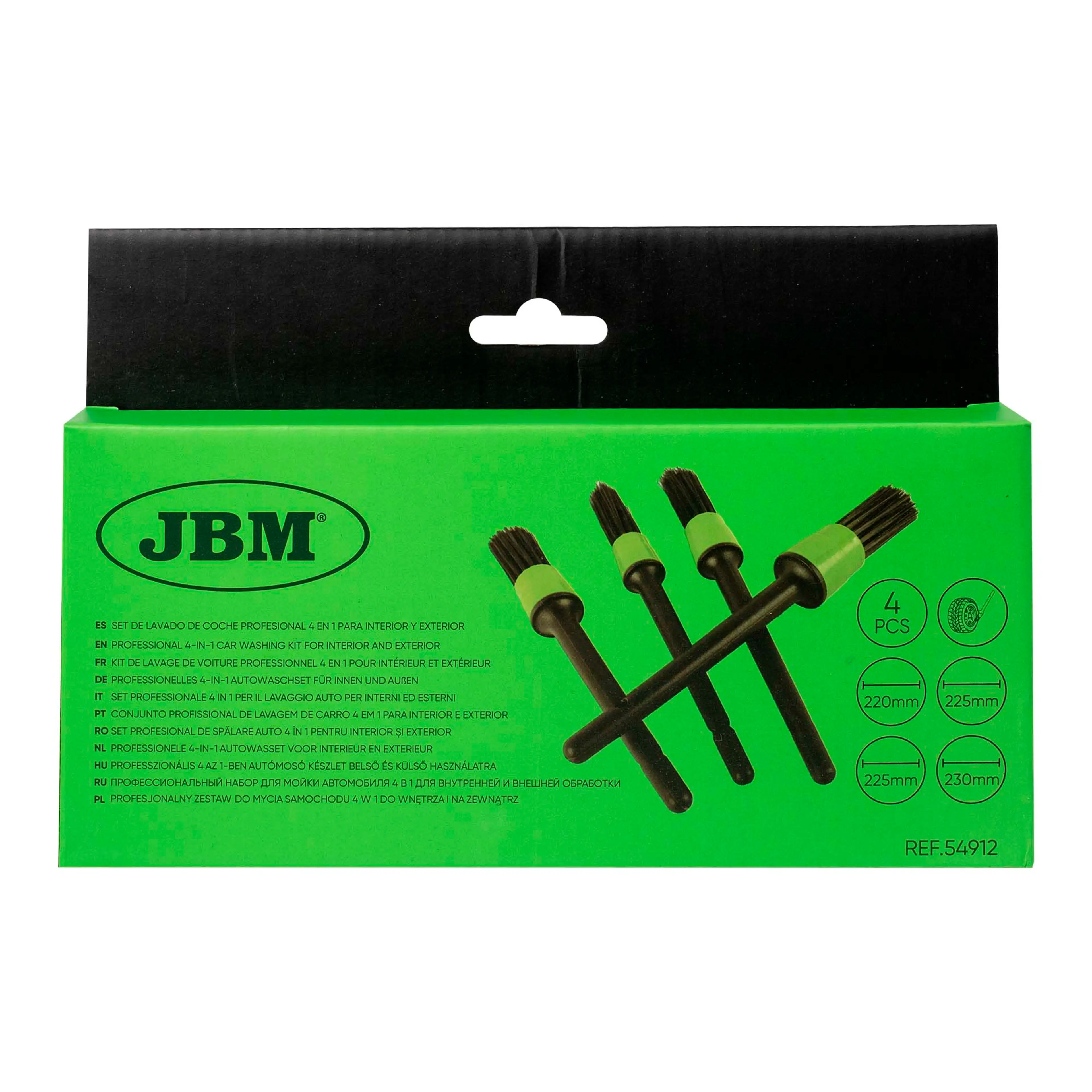 JBM SET DE LAVADO DE COCHE PROFESIONAL 4 EN 1 PARA INTERIOR Y EXTERIOR