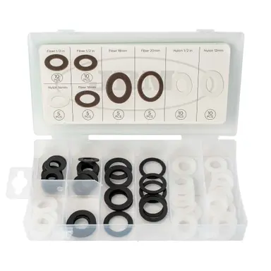 JBM ESTUCHE DE ARANDELAS DE FIBRA Y NYLON 60PCS