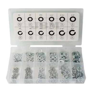 JBM ESTUCHE DE ARANDELAS PLANAS Y GROWER 350PCS