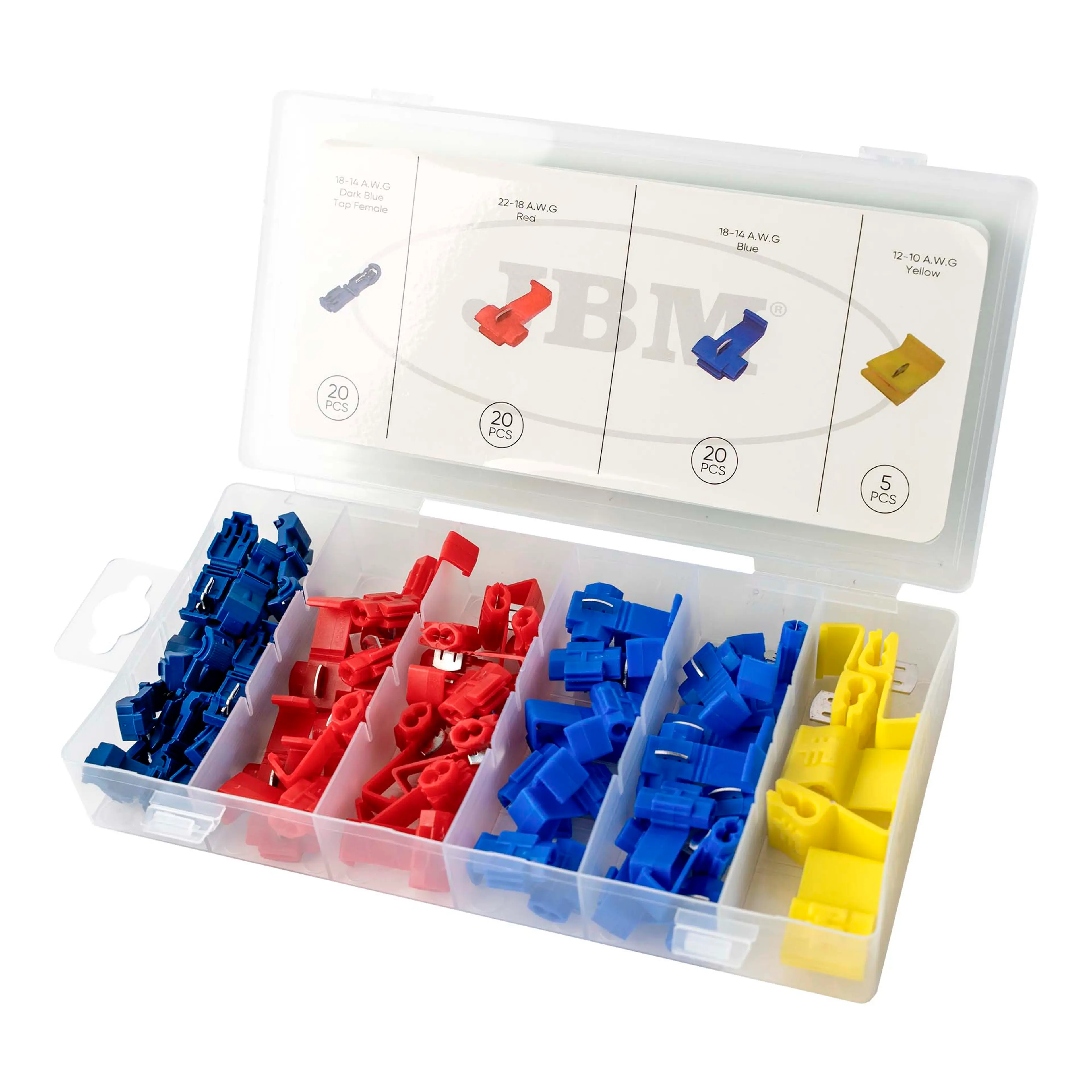 JBM ESTUCHE DE CONECTORES RÁPIDOS DE CABLE 65PCS