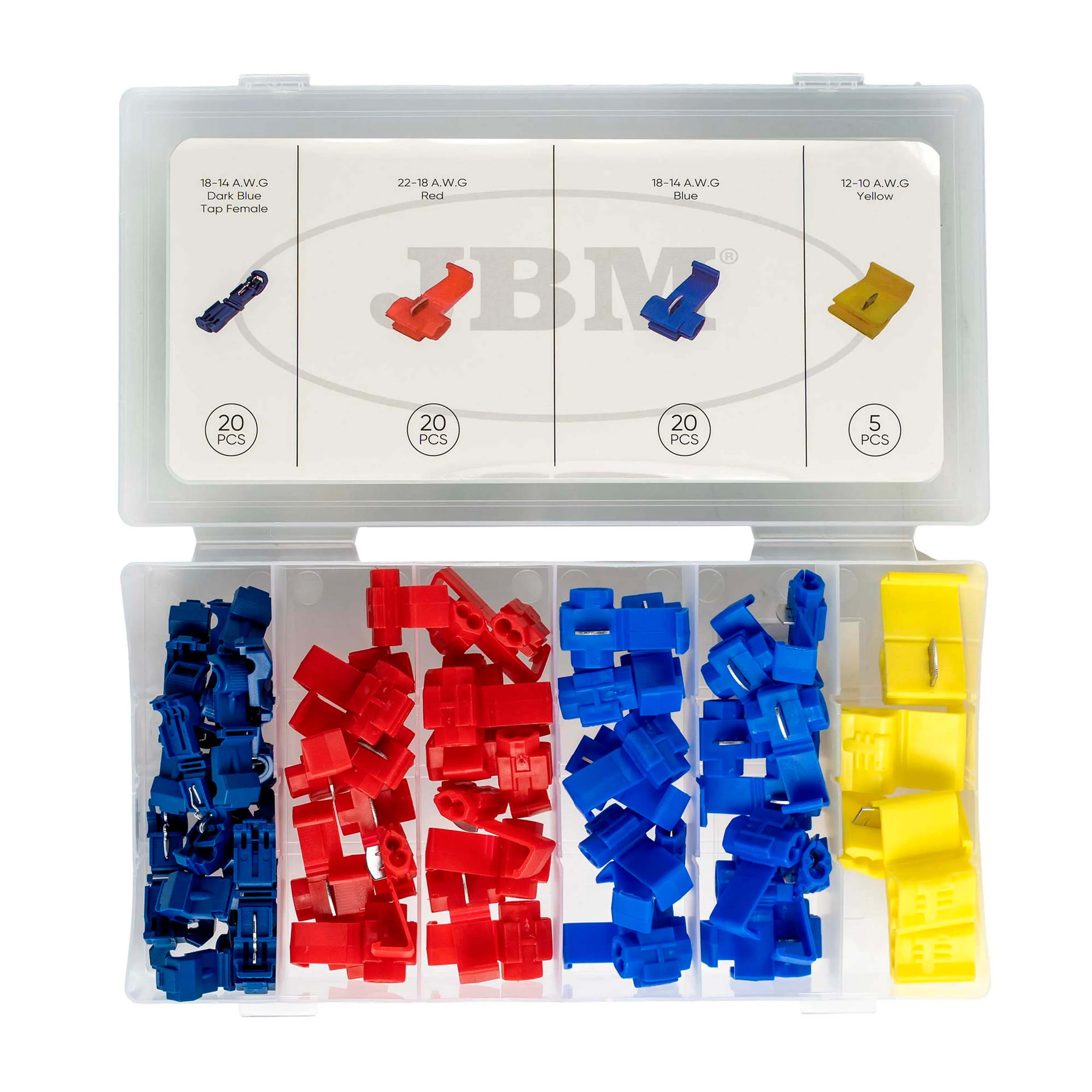 JBM ESTUCHE DE CONECTORES RÁPIDOS DE CABLE 65PCS