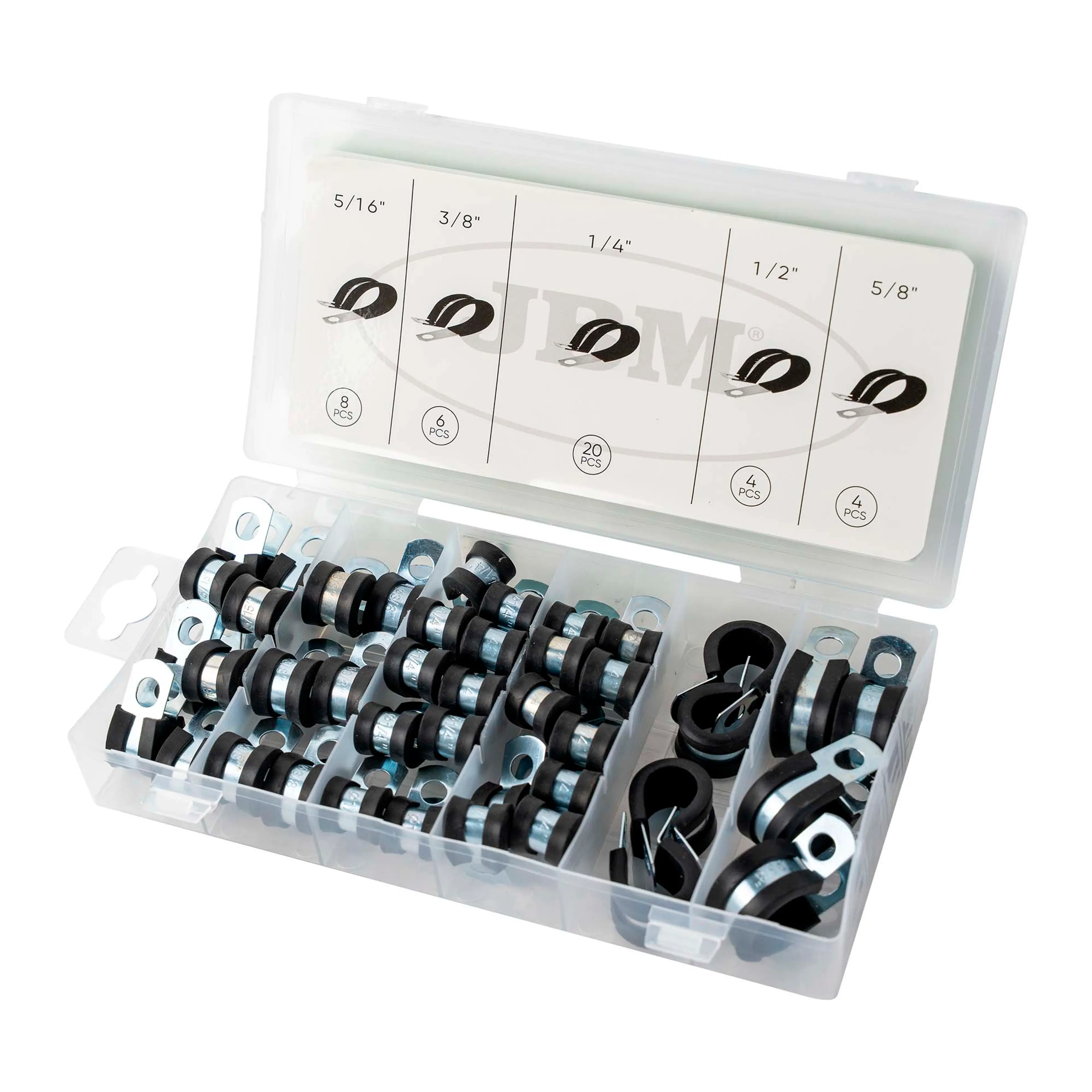 JBM ESTUCHE DE ABRAZADERAS DE PLÁSTICO PARA TUBOS 42PCS