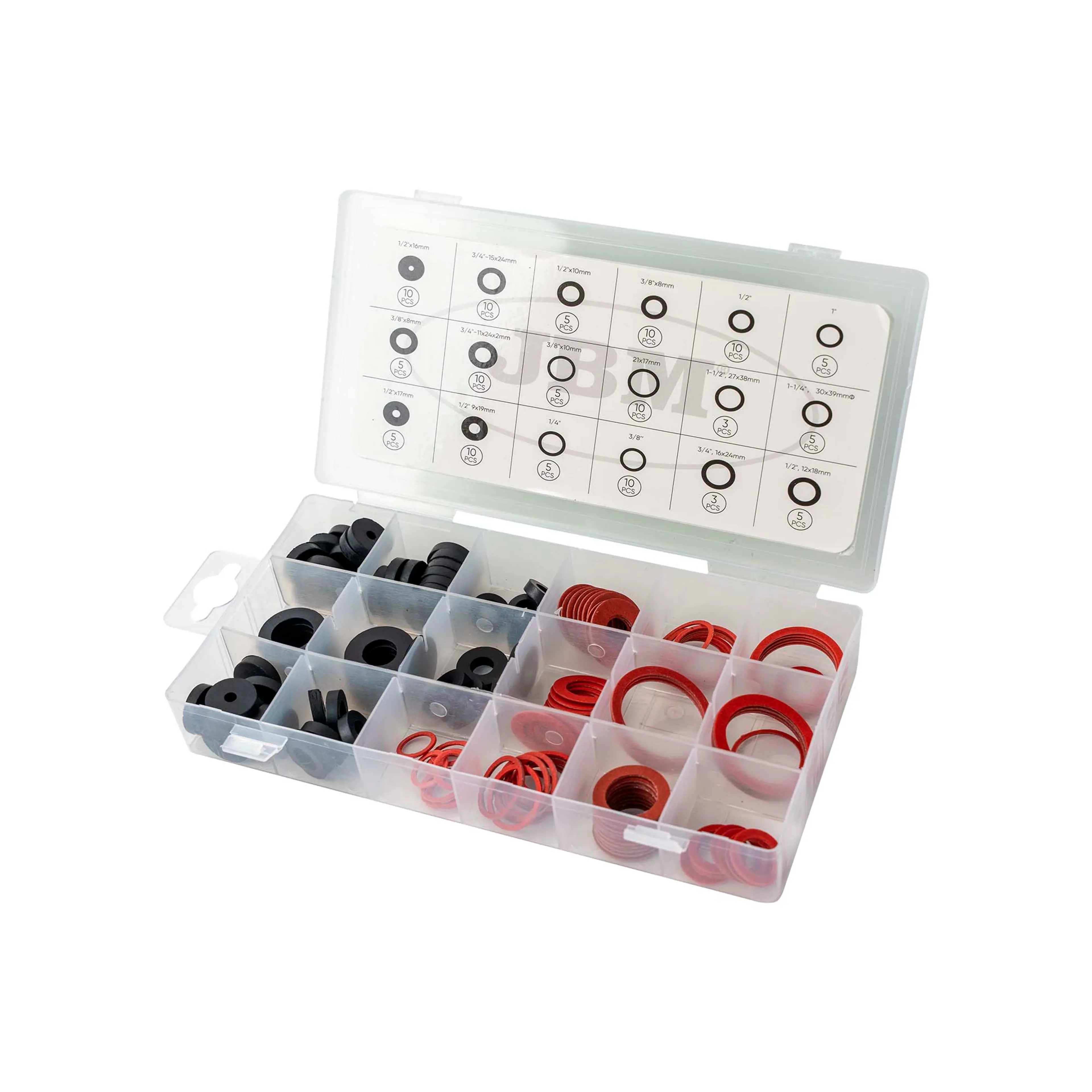 JBM ESTUCHE DE ARANDELAS DE FIBRA 141PCS