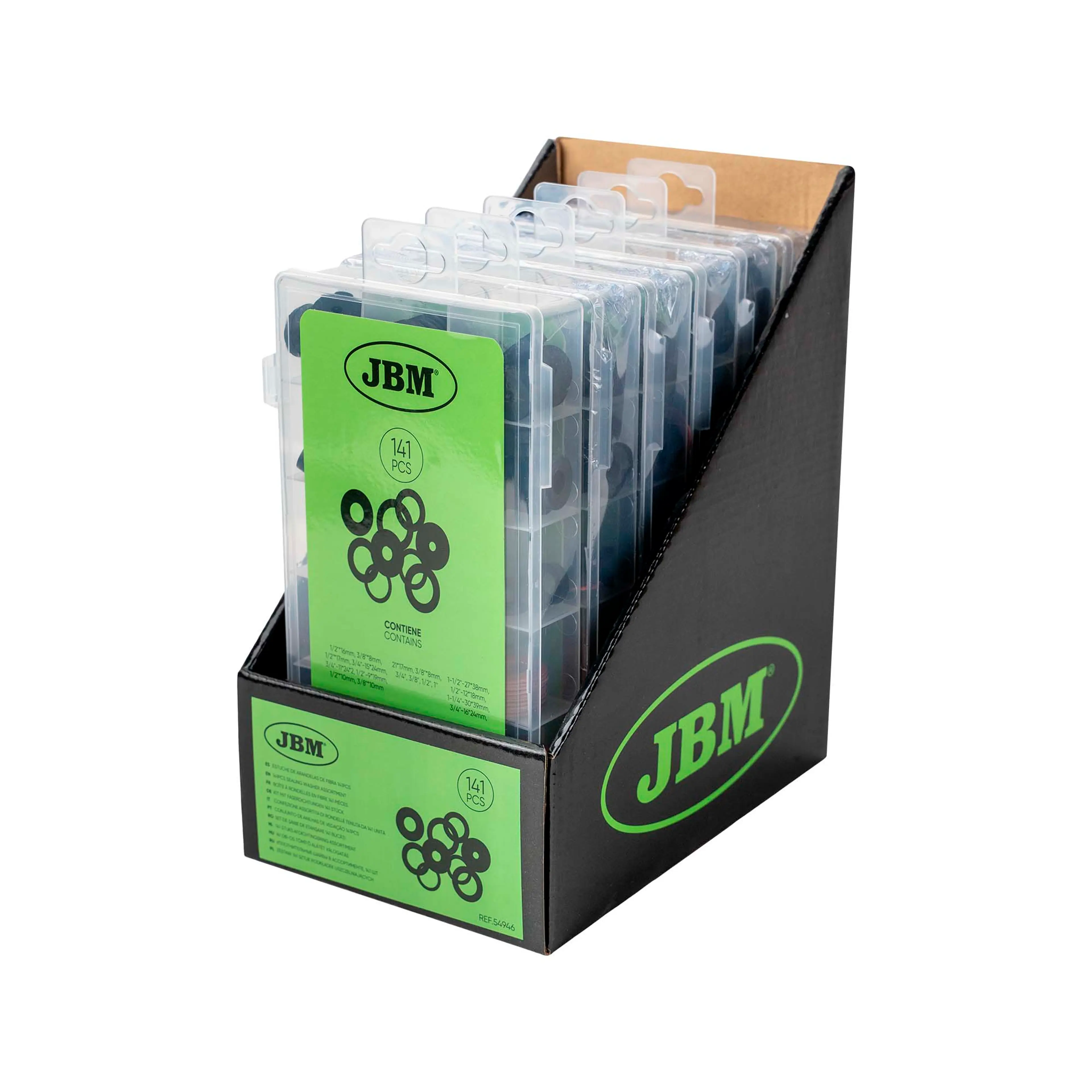 JBM ESTUCHE DE ARANDELAS DE FIBRA 141PCS