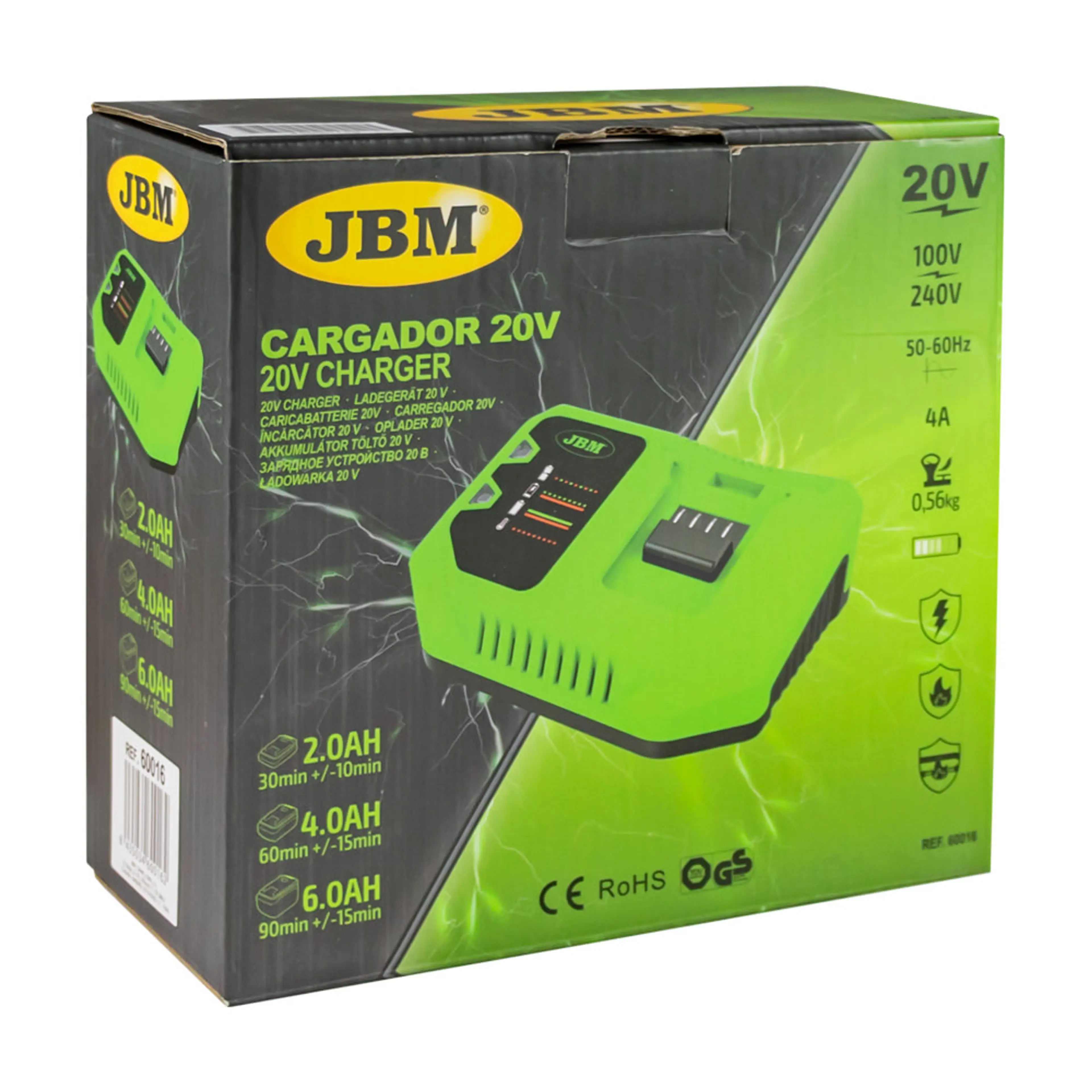 JBM CARGADOR 20V - 4A