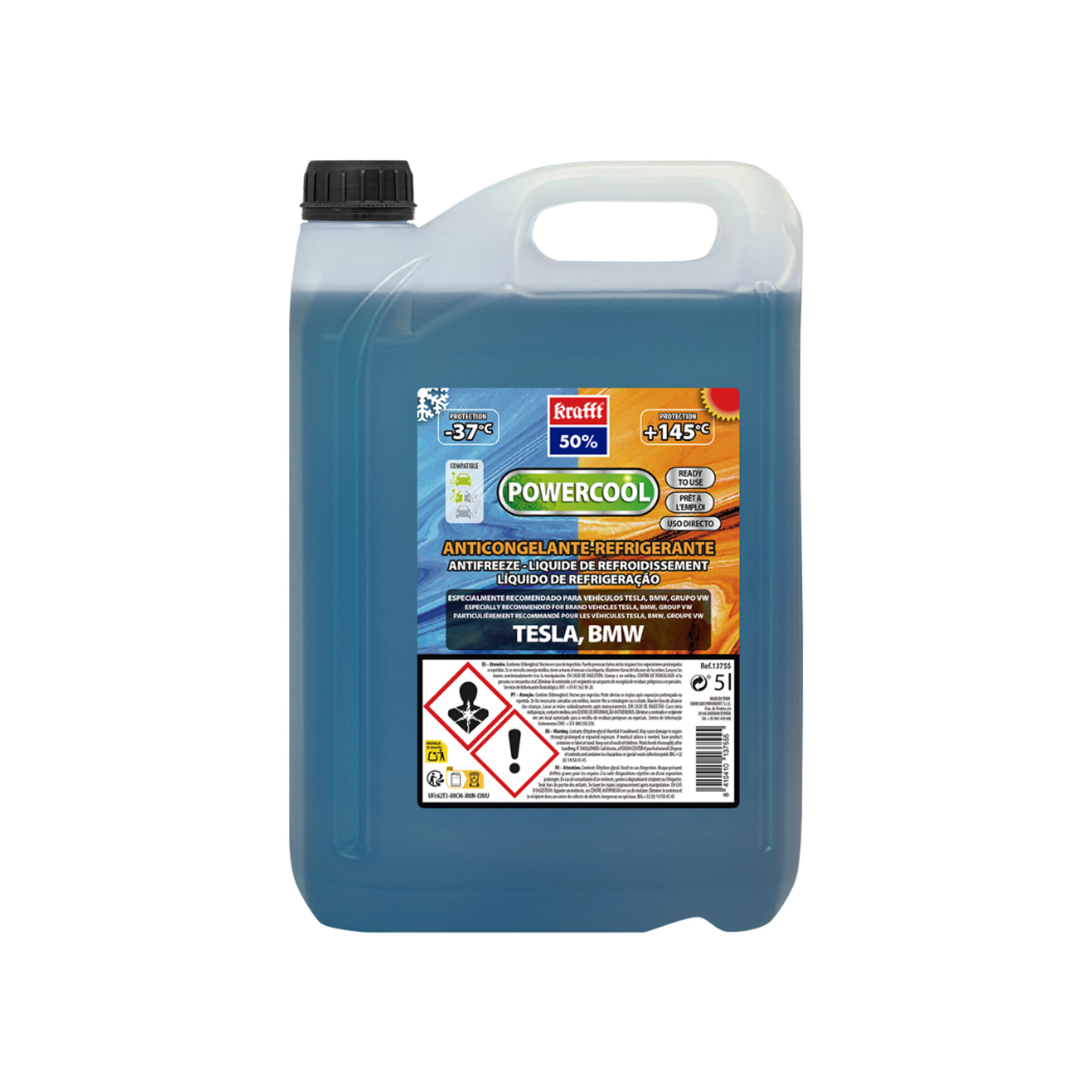 KRAFFT ANTICONGELANTE POWERCOOL AZUL 50% 5 LITROS