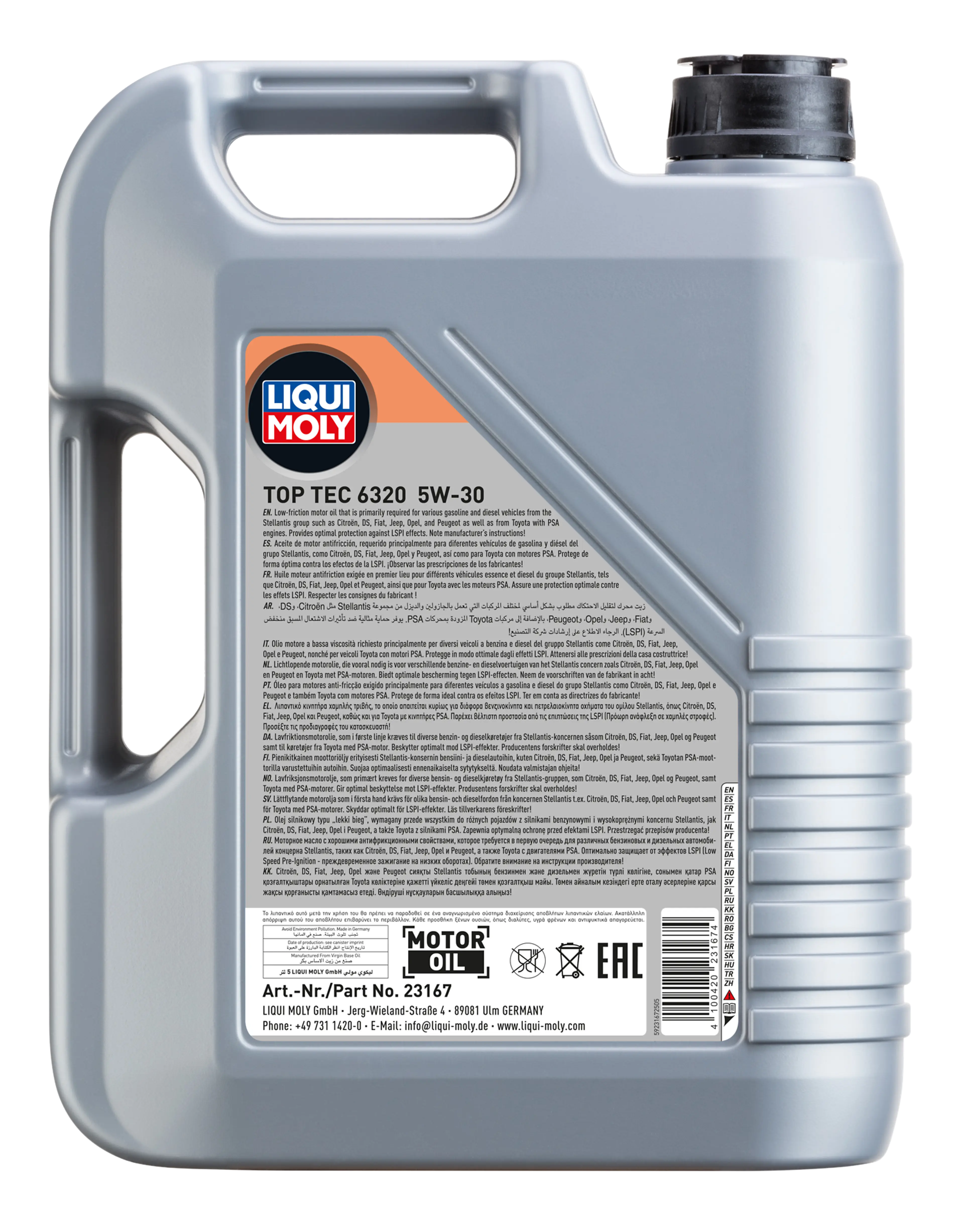 LIQUI MOLY 23167 TOP TEC 6320 5W-30 (5L) Stellantis FPW9.55535/03